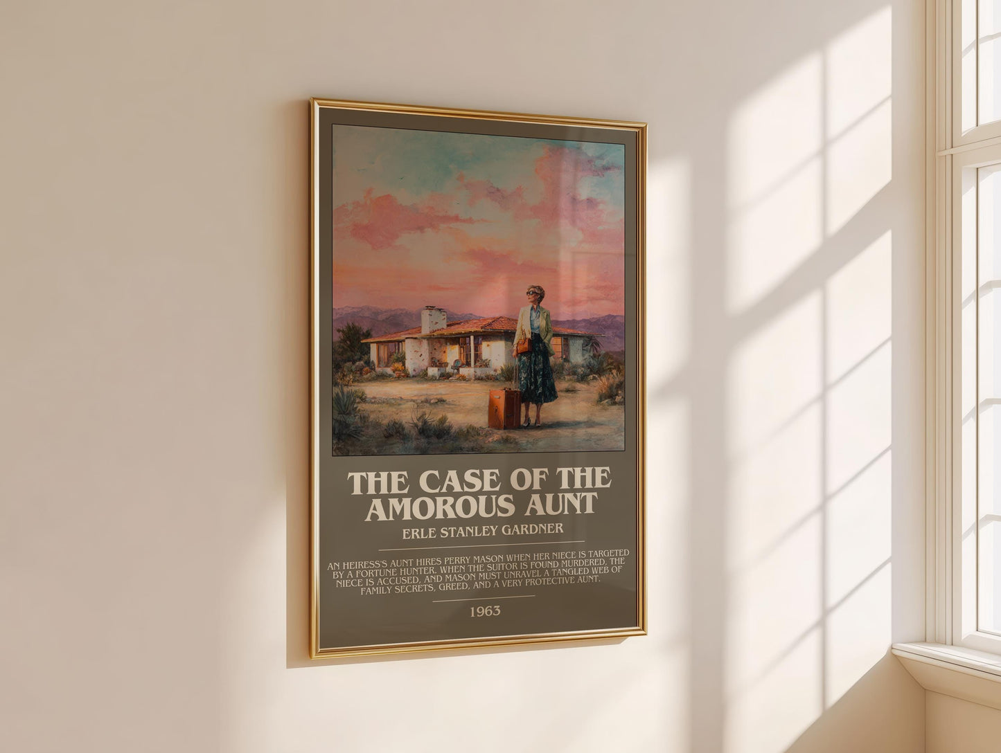 The Case of the Amorous Aunt by Erle Stanley Gardner | Descriptive Modern Book Art | Poster