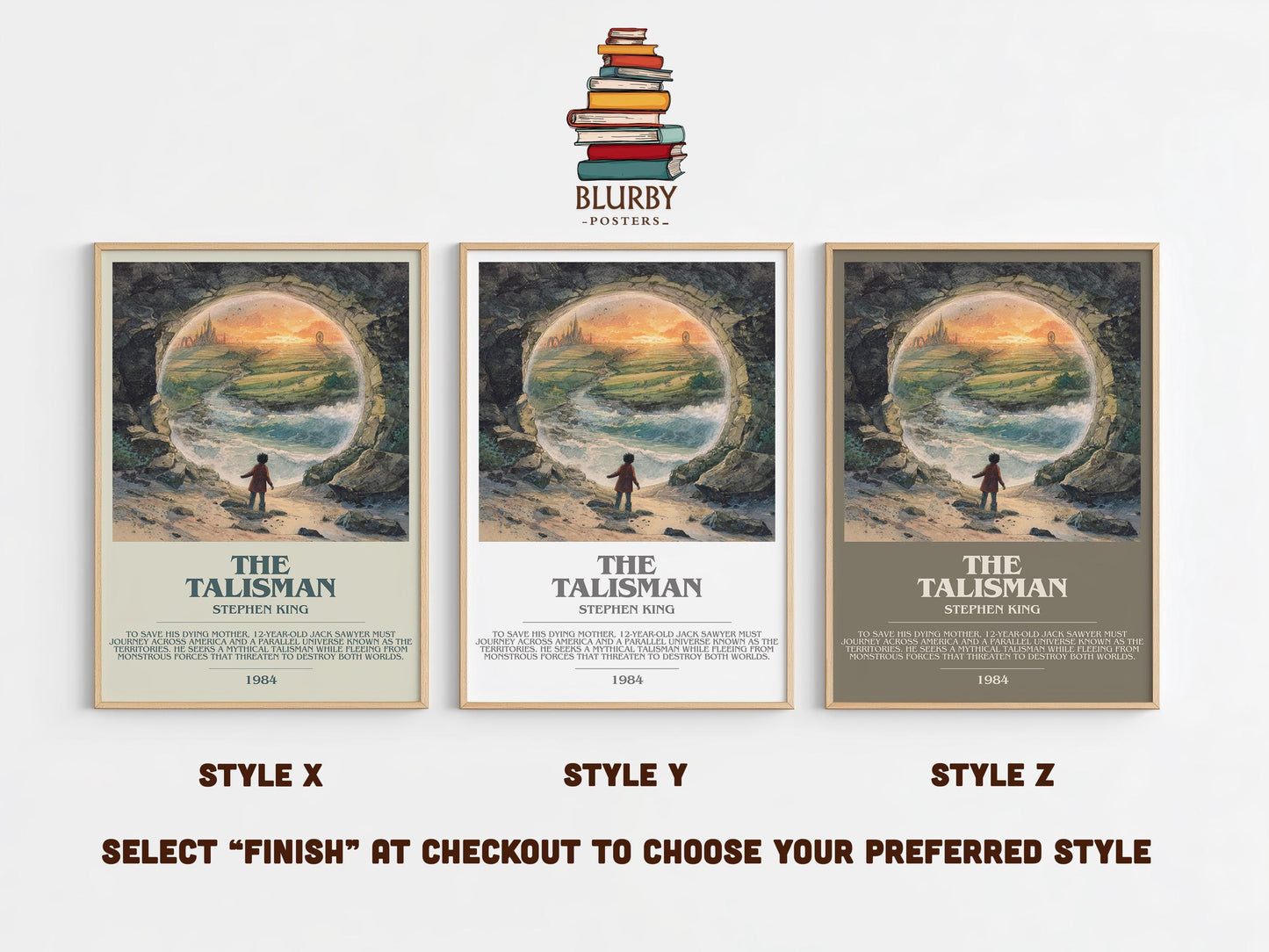 The Talisman bookish poster colour and style options – Stephen King book art