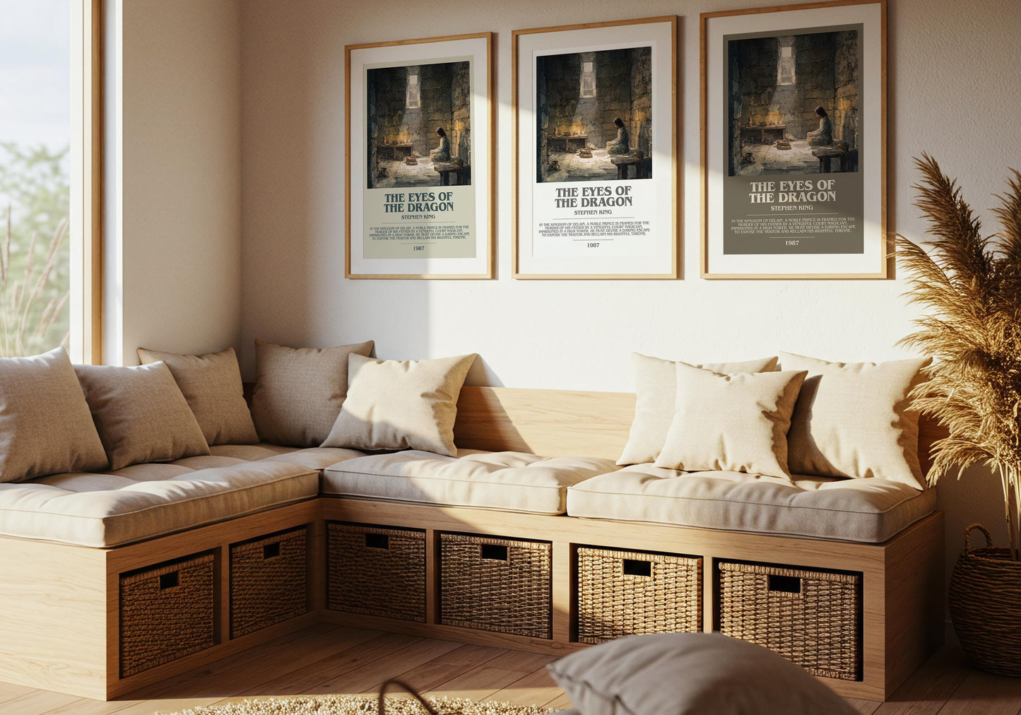 The Eyes Of The Dragon bookish poster paired in gallery wall – literary art prints