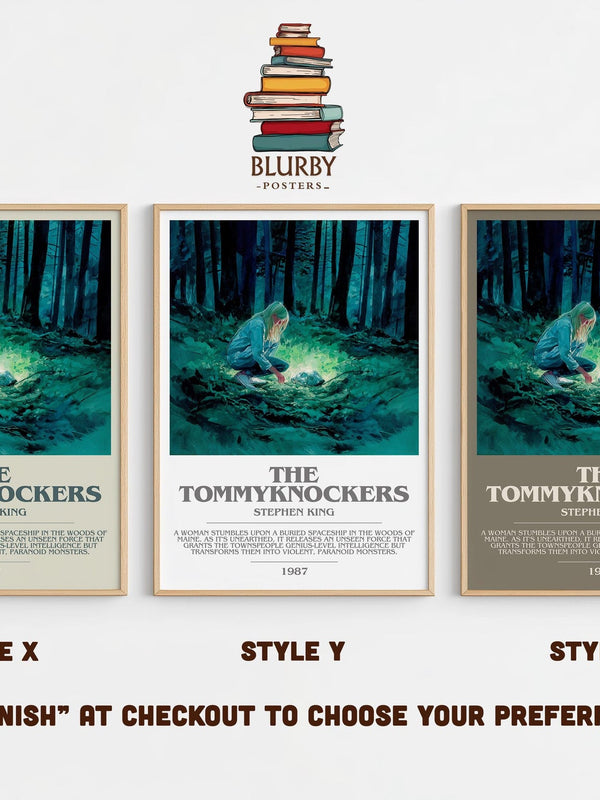 The Tommyknockers bookish poster colour and style options – Stephen King book art