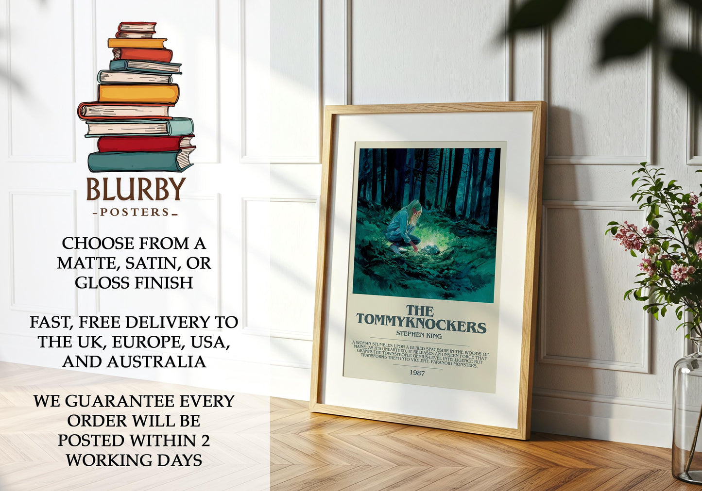 The Tommyknockers book poster packaging – museum-quality print rolled in protective tube