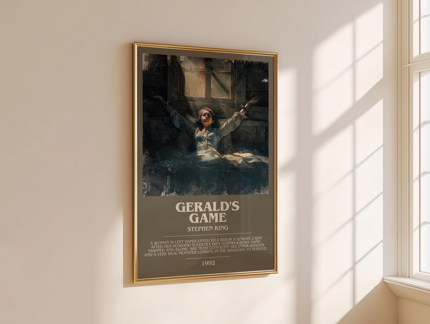 Gerald's Game bookish book poster framed on wall – horror wall art