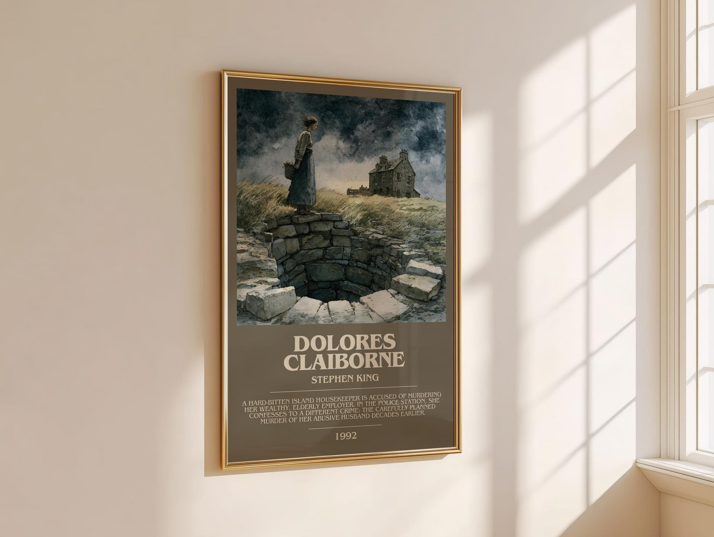 Dolores Claiborne bookish book poster framed on wall – thriller wall art