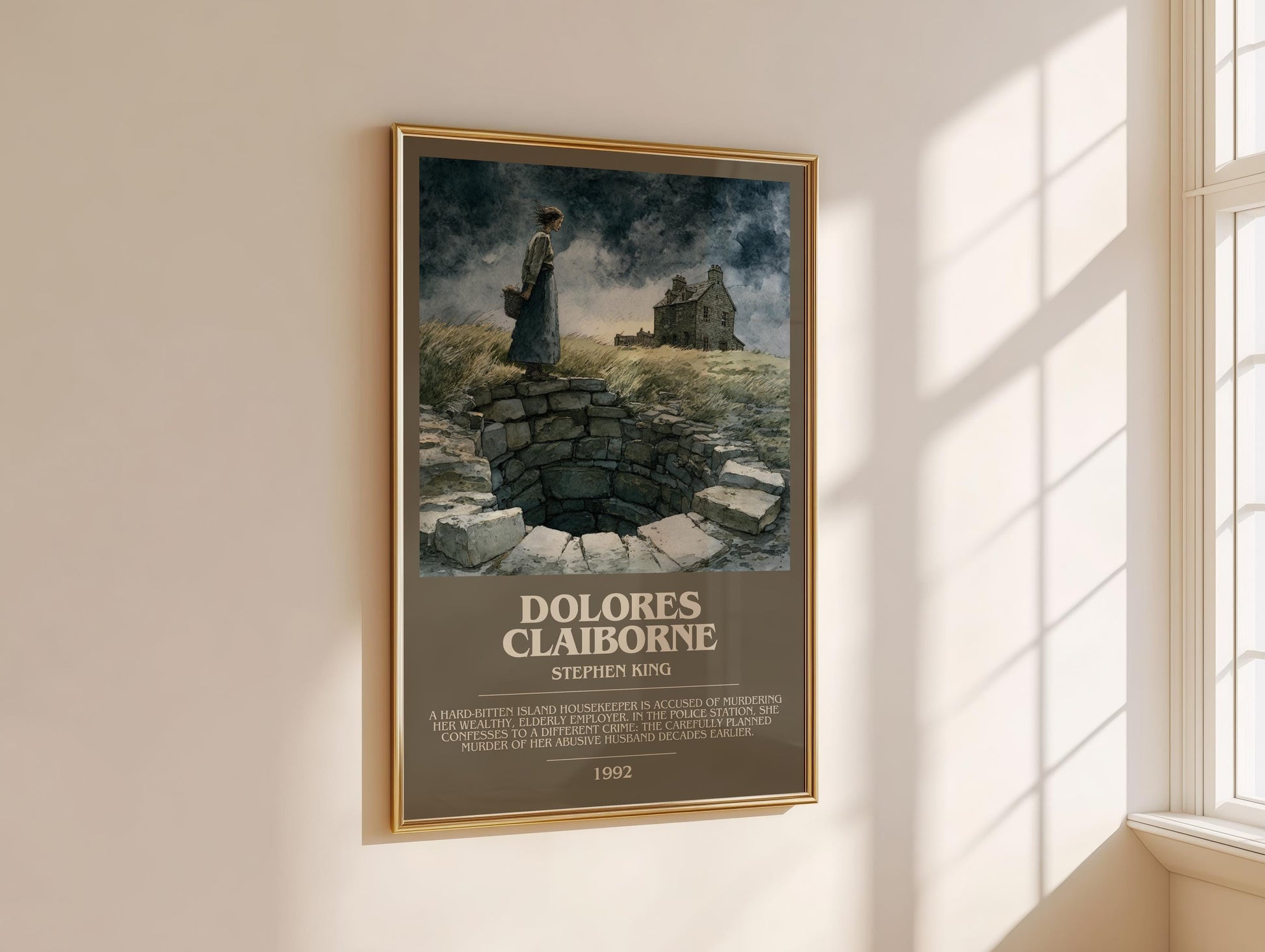 Dolores Claiborne bookish book poster framed on wall – thriller wall art