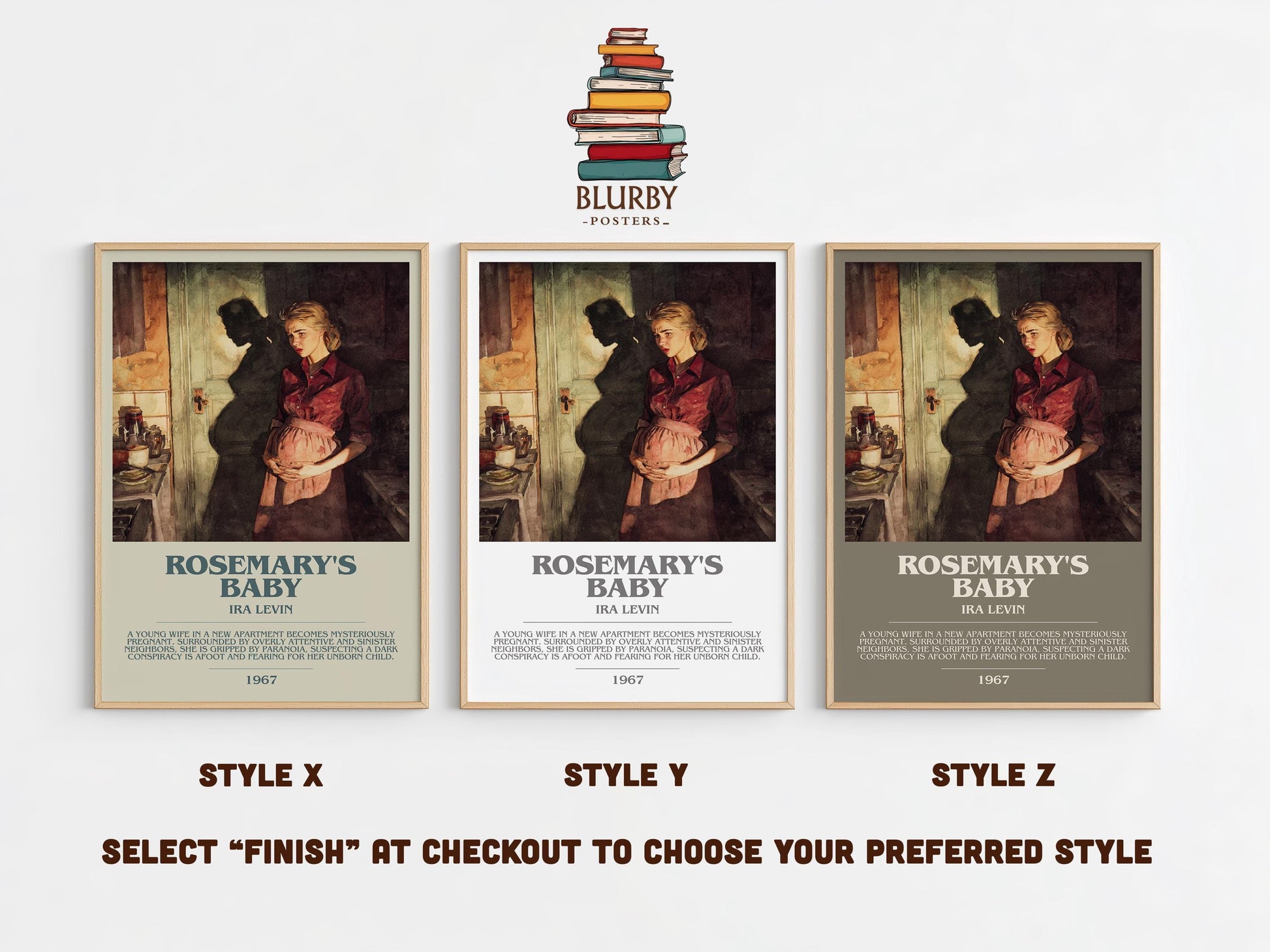 Rosemary's Baby by Ira Levin | Book Poster | Literary Art Gift For Book Lover | Novel Inspired Wall Art