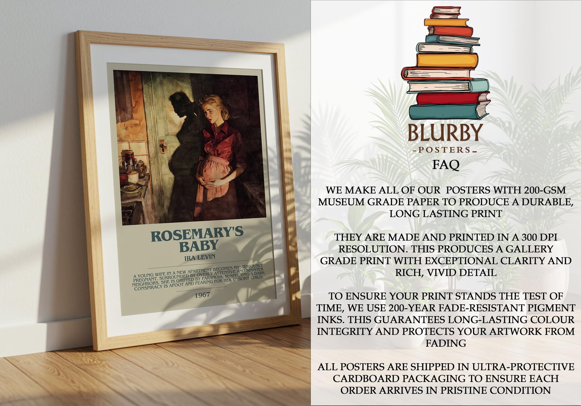 Rosemary's Baby by Ira Levin | Book Poster | Literary Art Gift For Book Lover | Novel Inspired Wall Art