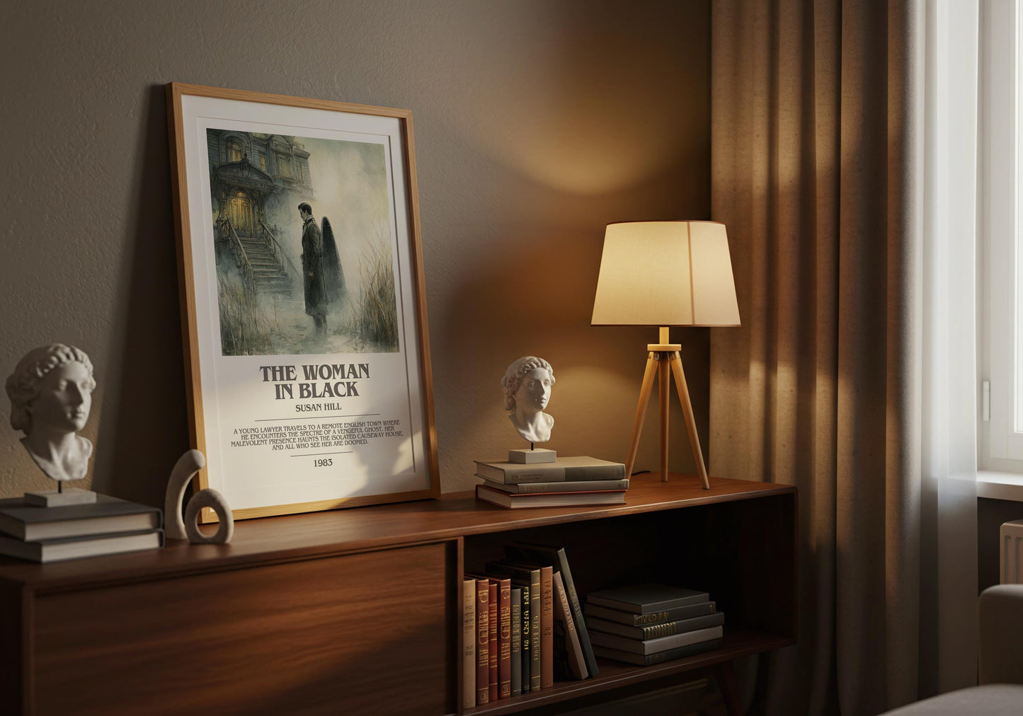 The Woman in Black by Susan Hill | Book Poster | Literary Art Gift For Book Lover | Novel Inspired Wall Art