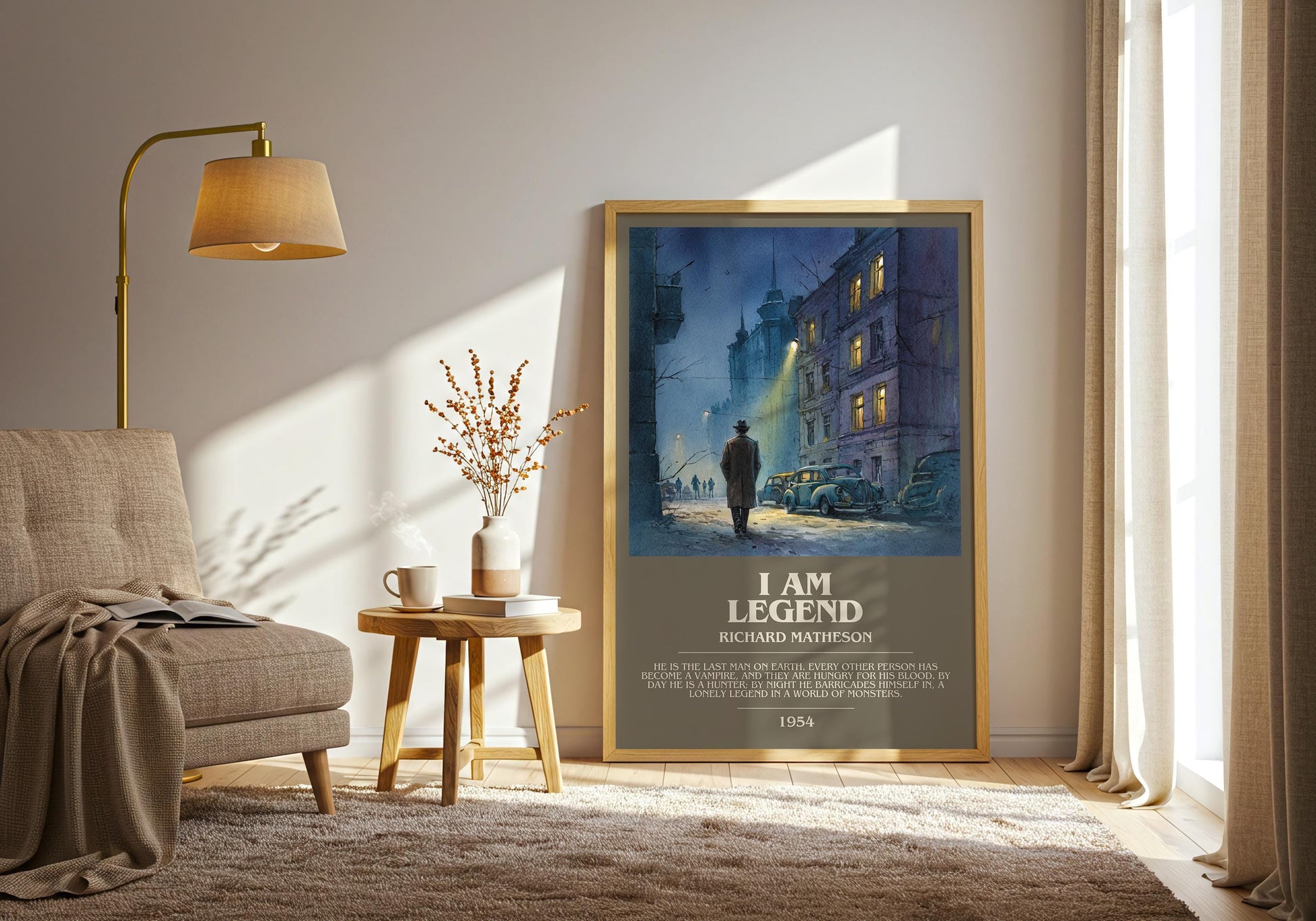 I Am Legend by Richard Matheson | Book Poster | Literary Art Gift For Book Lover | Novel Inspired Wall Art