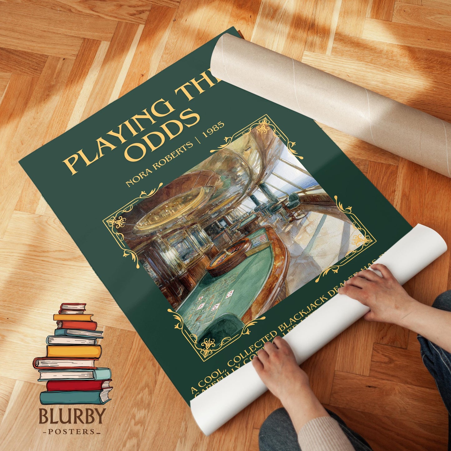 Playing The Odds by Nora Roberts | Book Poster | Literary Art Gift For Book Lover | Novel Inspired Wall Art | Free Delivery