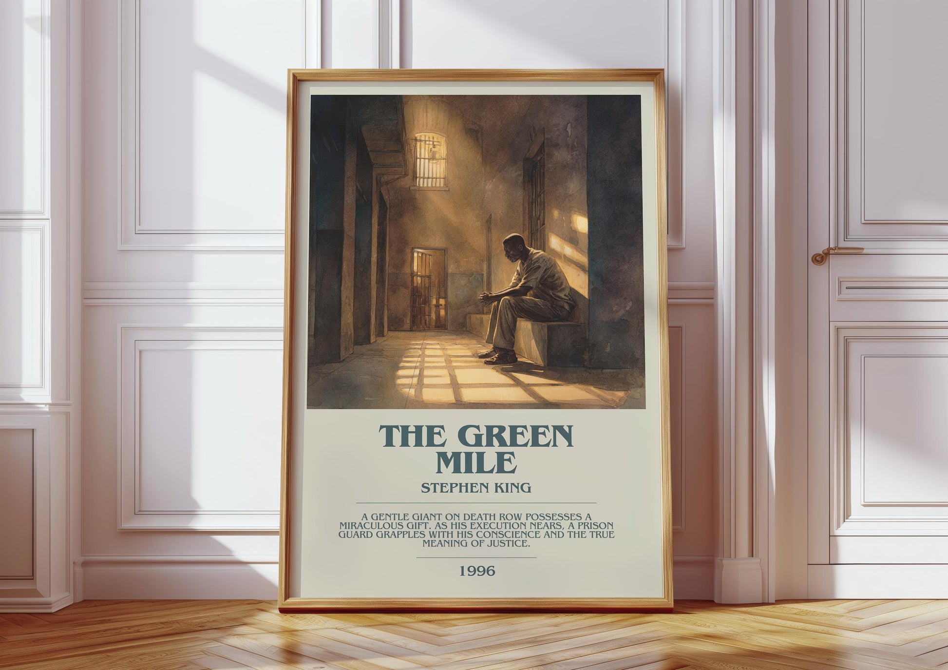 The Green Mile bookish print in frame leaning in hallway – horror wall art