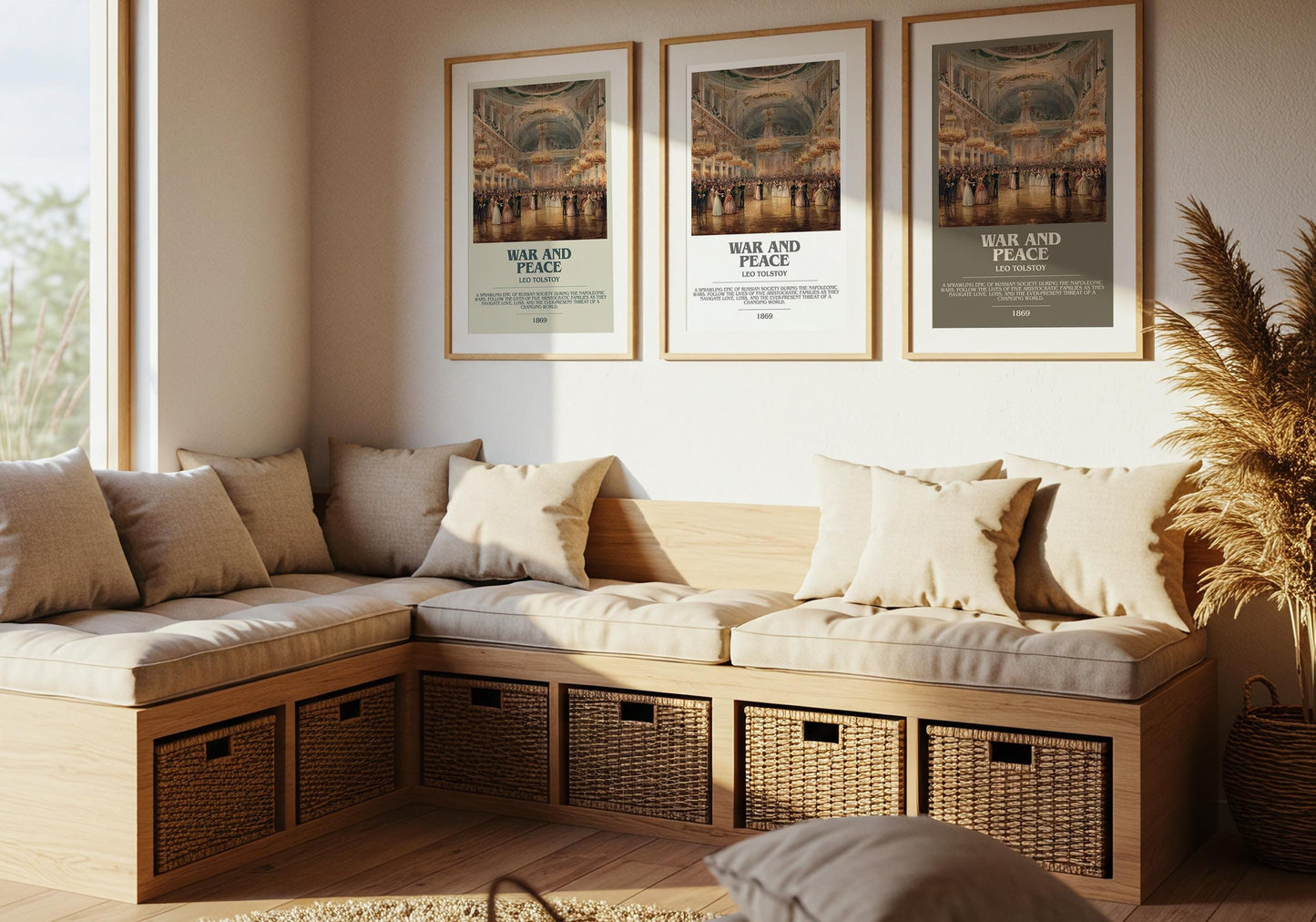 War and Peace bookish poster paired in gallery wall – literary art prints