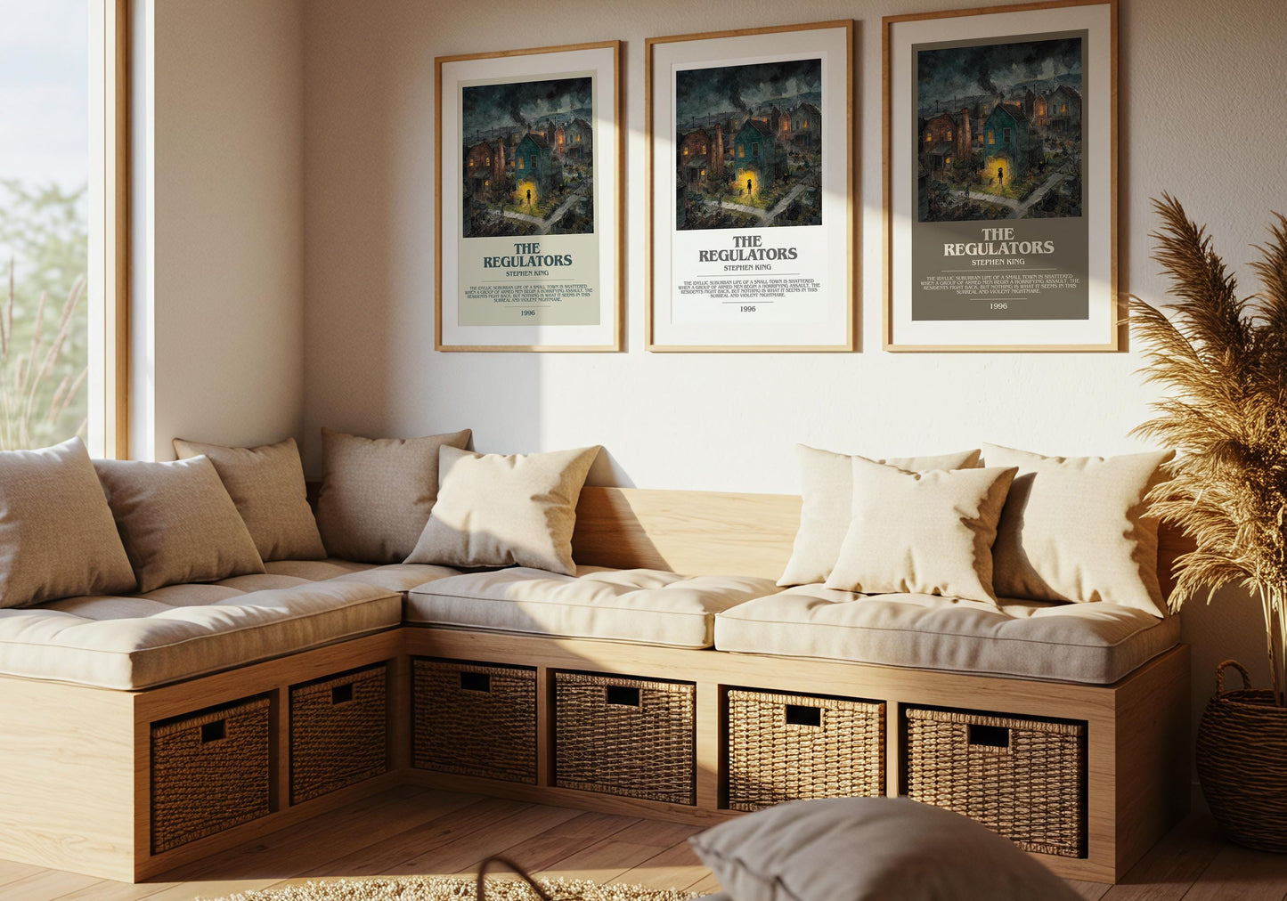 The Regulators bookish poster paired in gallery wall – literary art prints