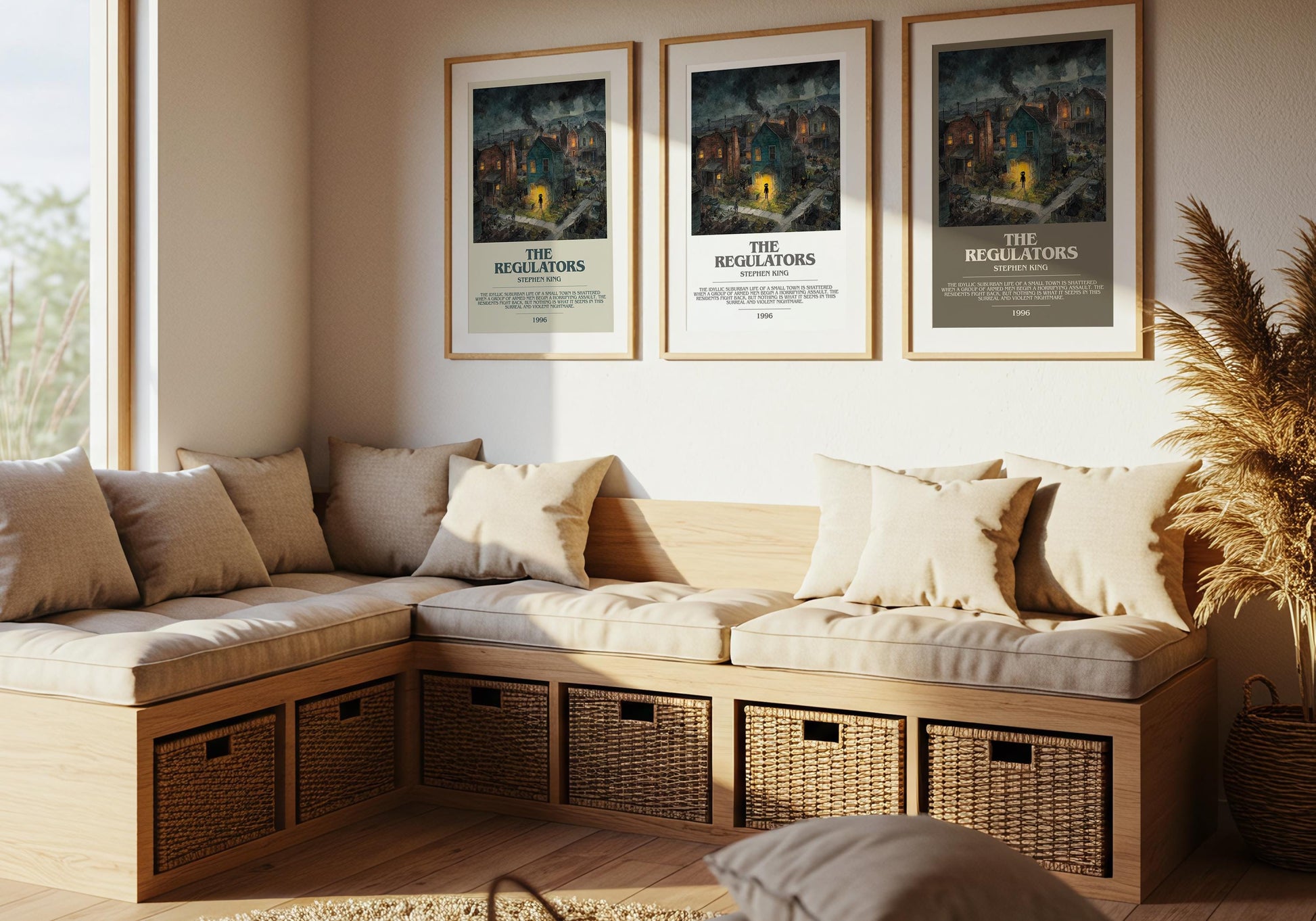 The Regulators bookish poster paired in gallery wall – literary art prints