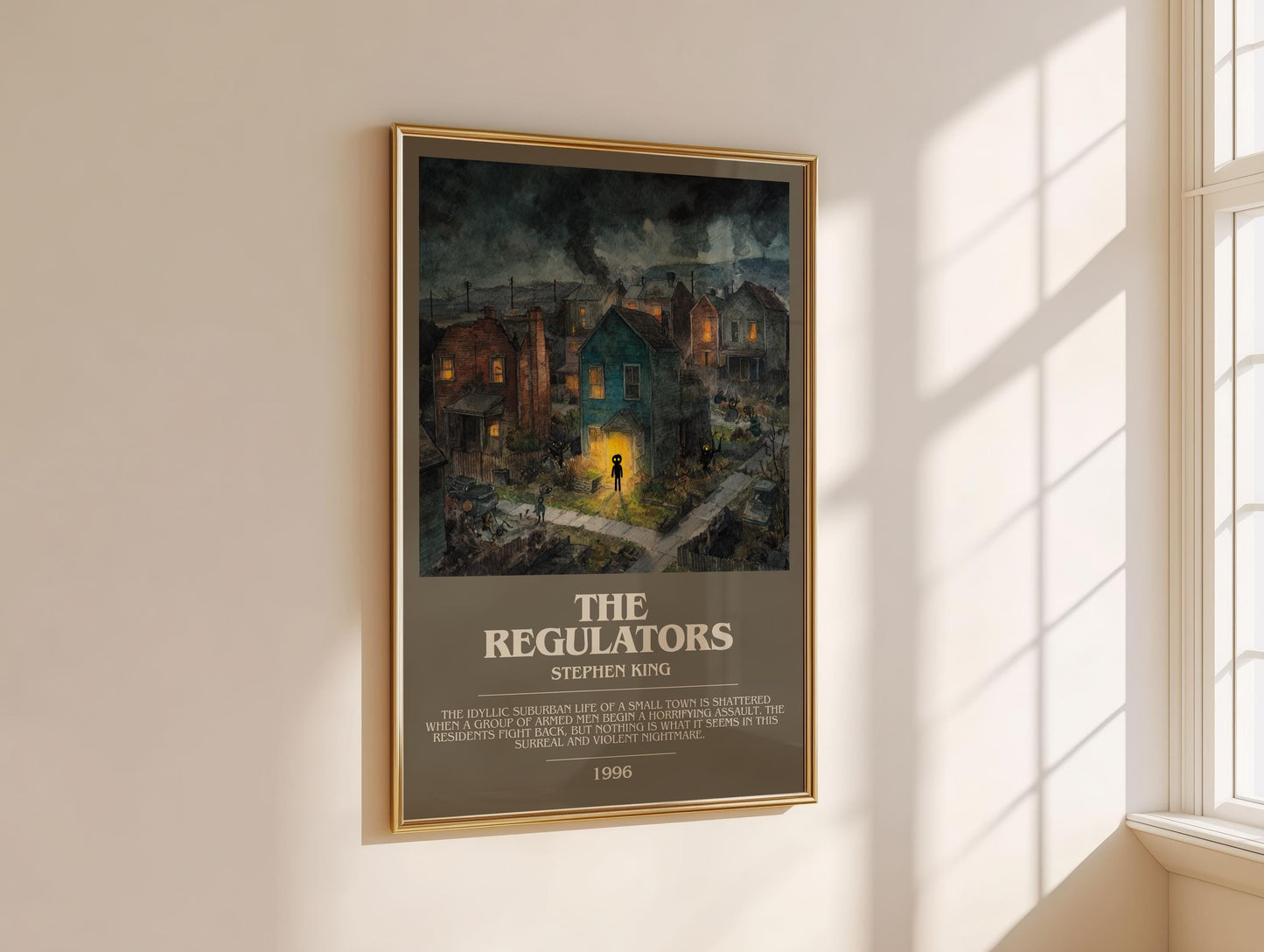 The Regulators bookish book poster framed on wall – horror wall art