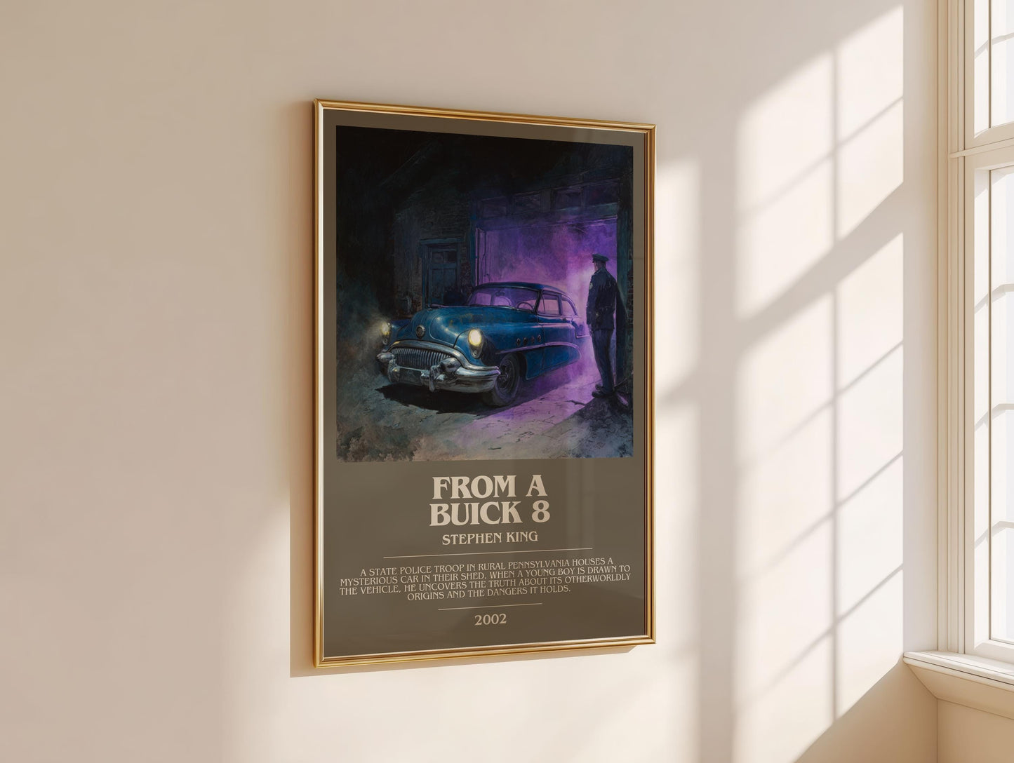 From a Buick 8 bookish book poster framed on wall – horror wall art