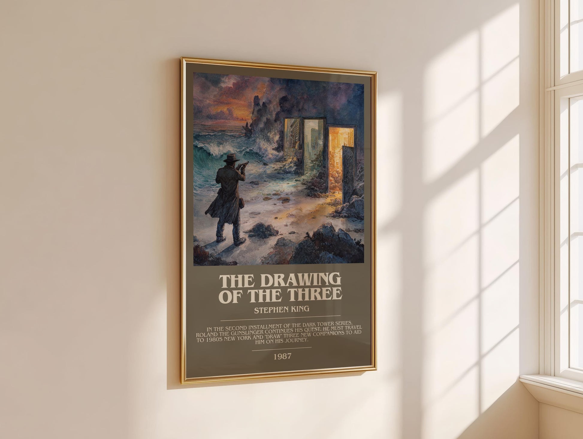 The Drawing of the Three bookish book poster framed on wall – fantasy wall art