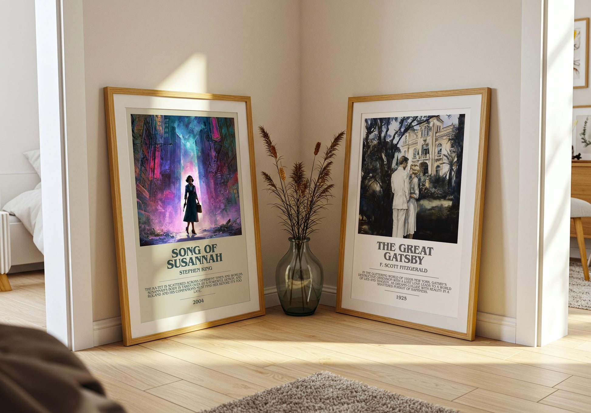 Song of Susannah bookish print on bookshelf – Stephen King fan gift