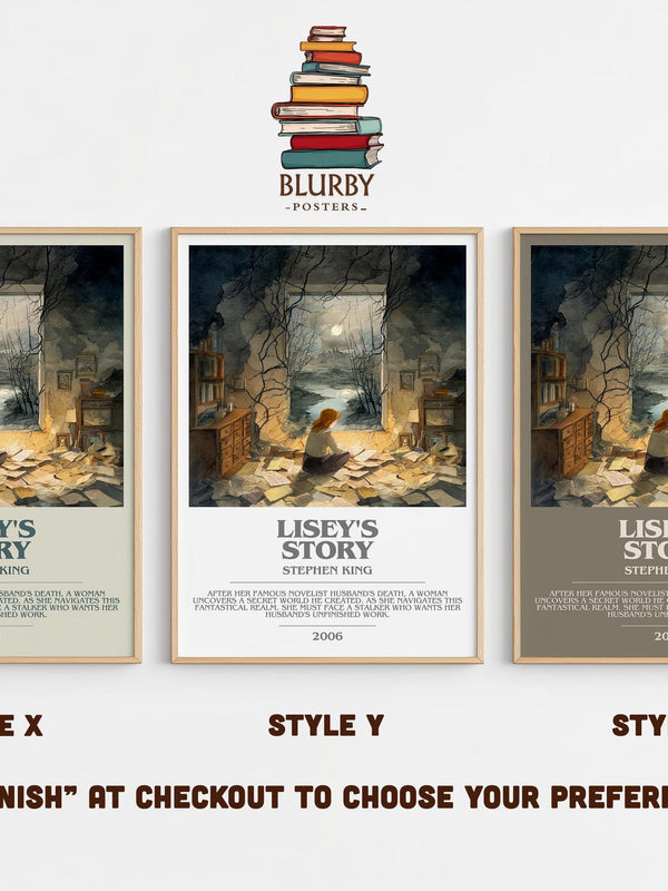 Lisey's Story bookish poster colour and style options – Stephen King book art