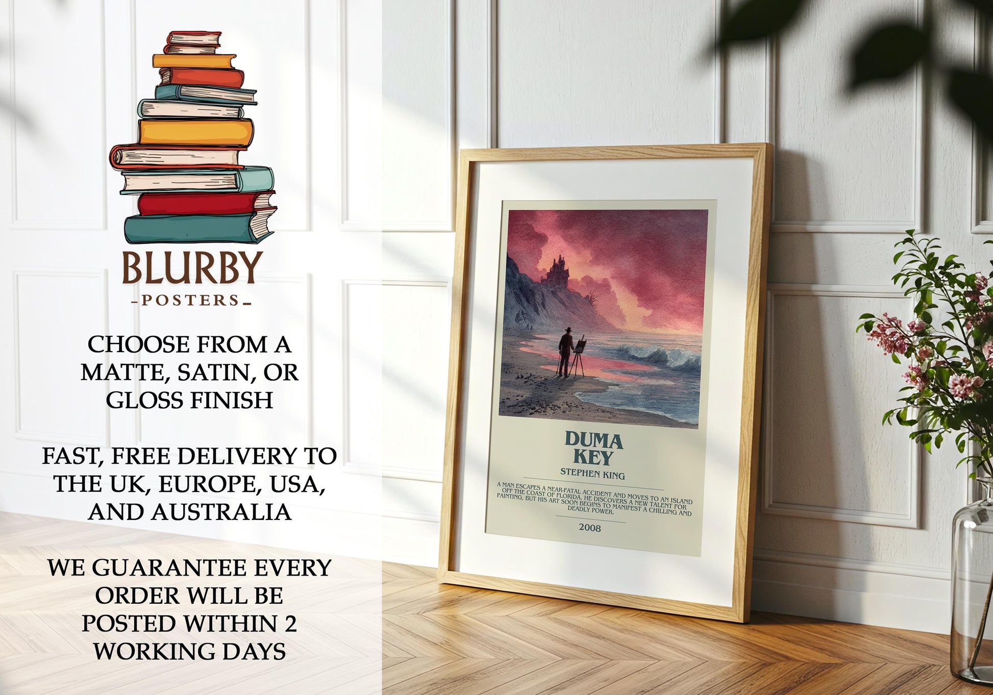 Duma Key book poster packaging – museum-quality print rolled in protective tube