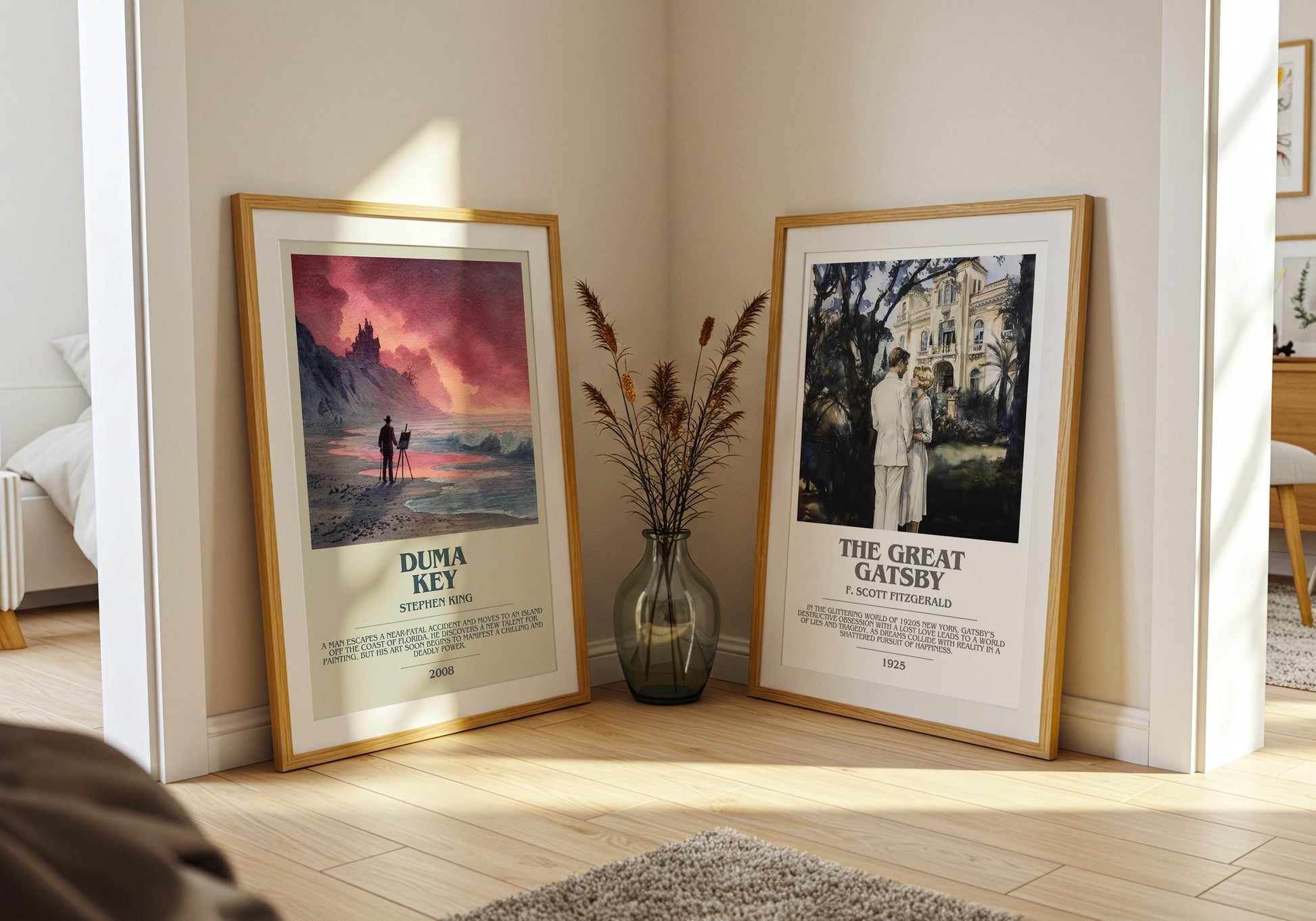 Duma Key bookish print on bookshelf – Stephen King fan gift