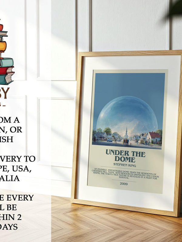 Under the Dome book poster packaging – museum-quality print rolled in protective tube