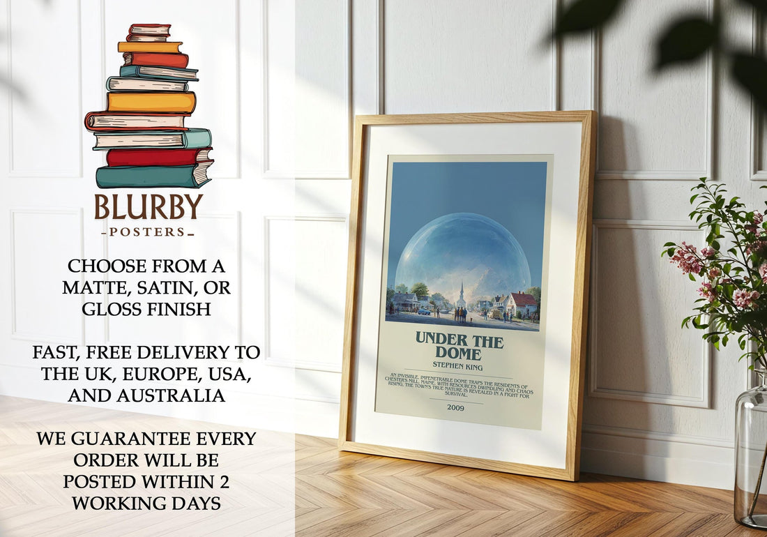 Under the Dome book poster packaging – museum-quality print rolled in protective tube (mockup)