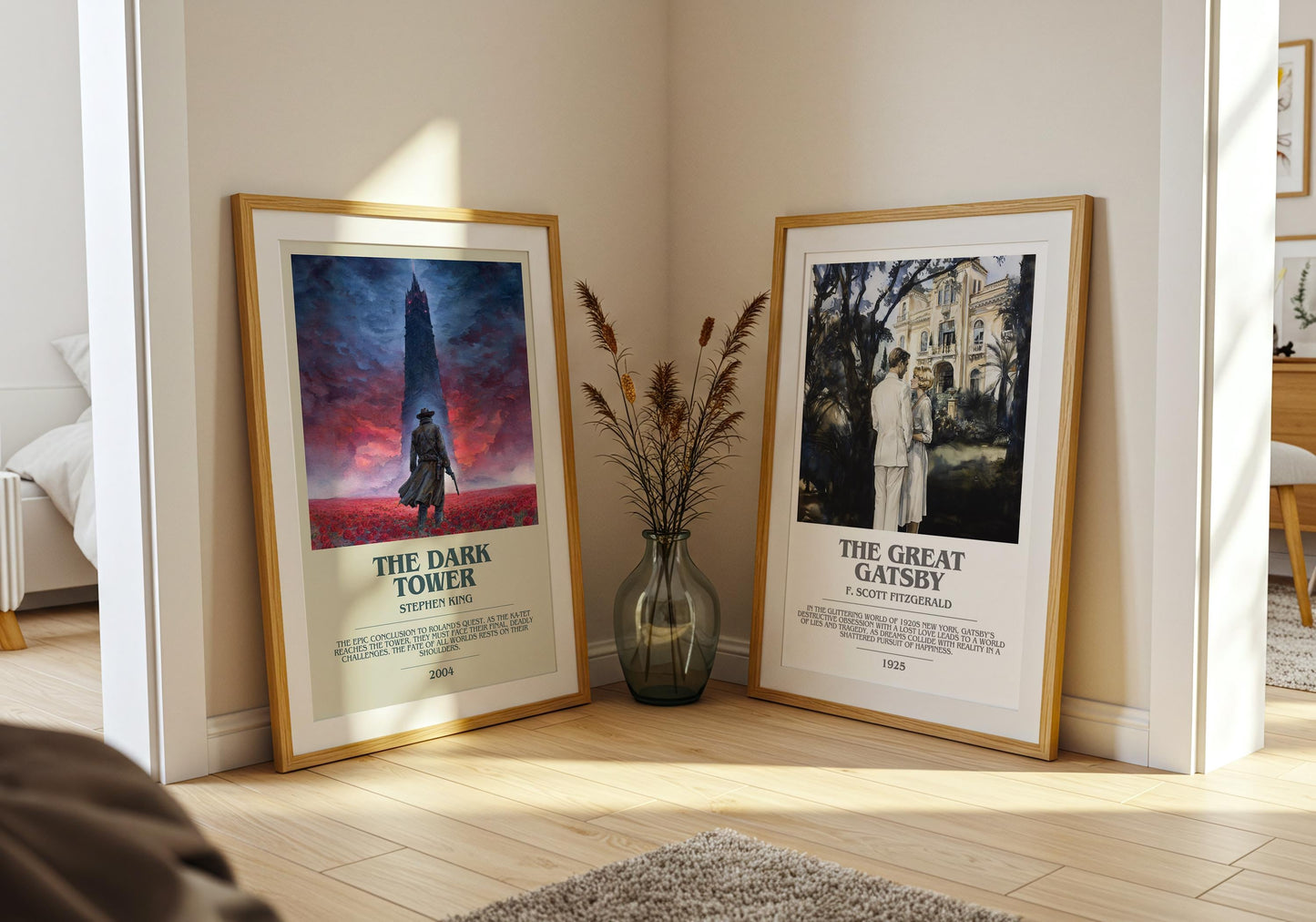 The Dark Tower bookish poster paired in gallery wall – literary art prints
