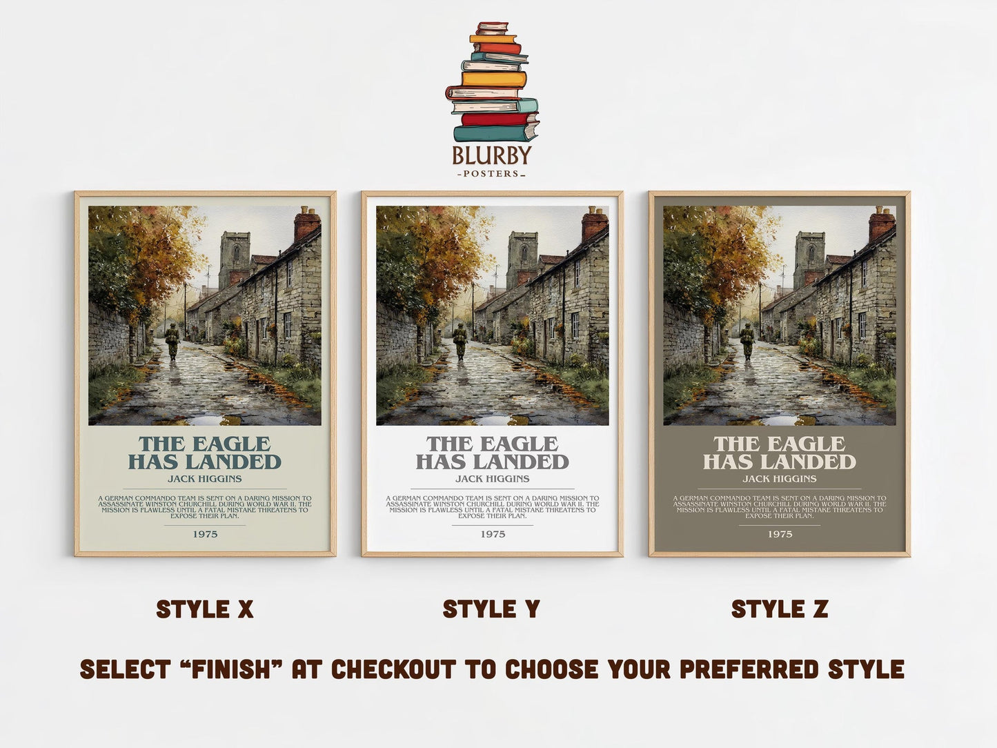 The Eagle Has Landed bookish poster colour and style options – Jack Higgins book art