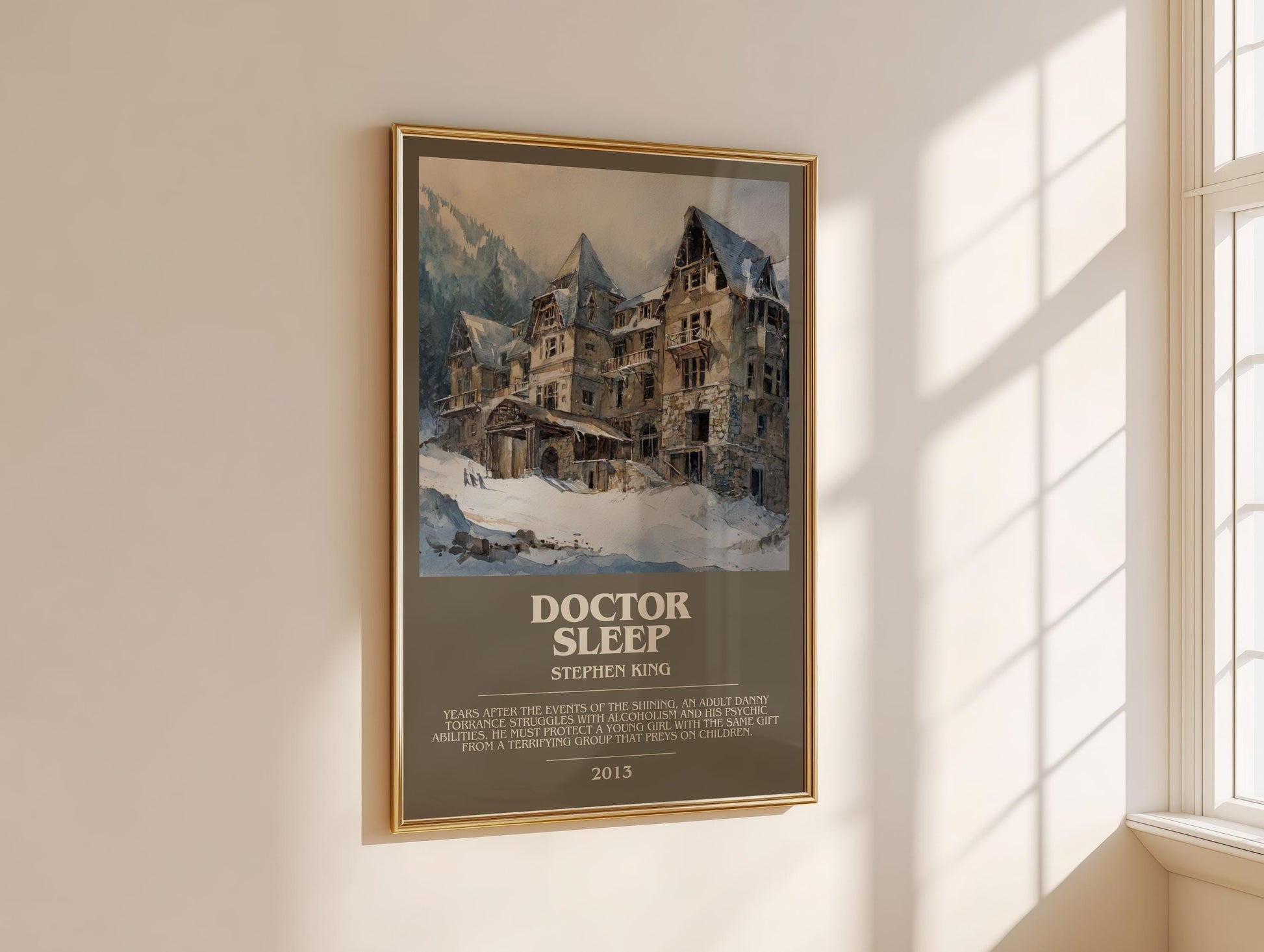 Doctor Sleep bookish book poster framed on wall – horror wall art