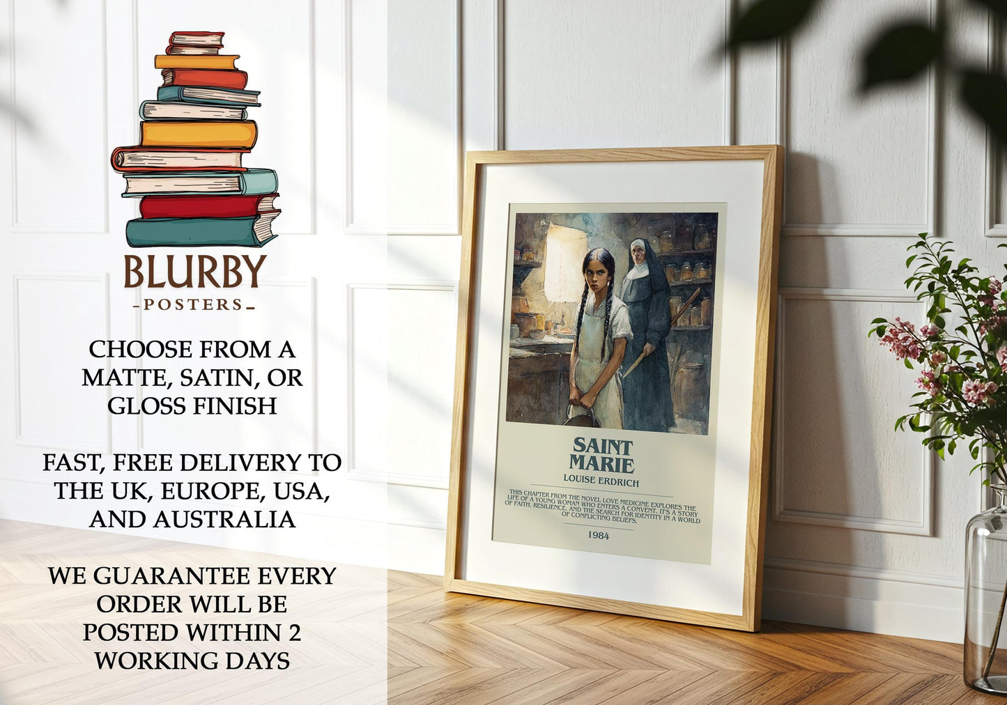 Saint Marie book poster packaging – museum-quality print rolled in protective tube