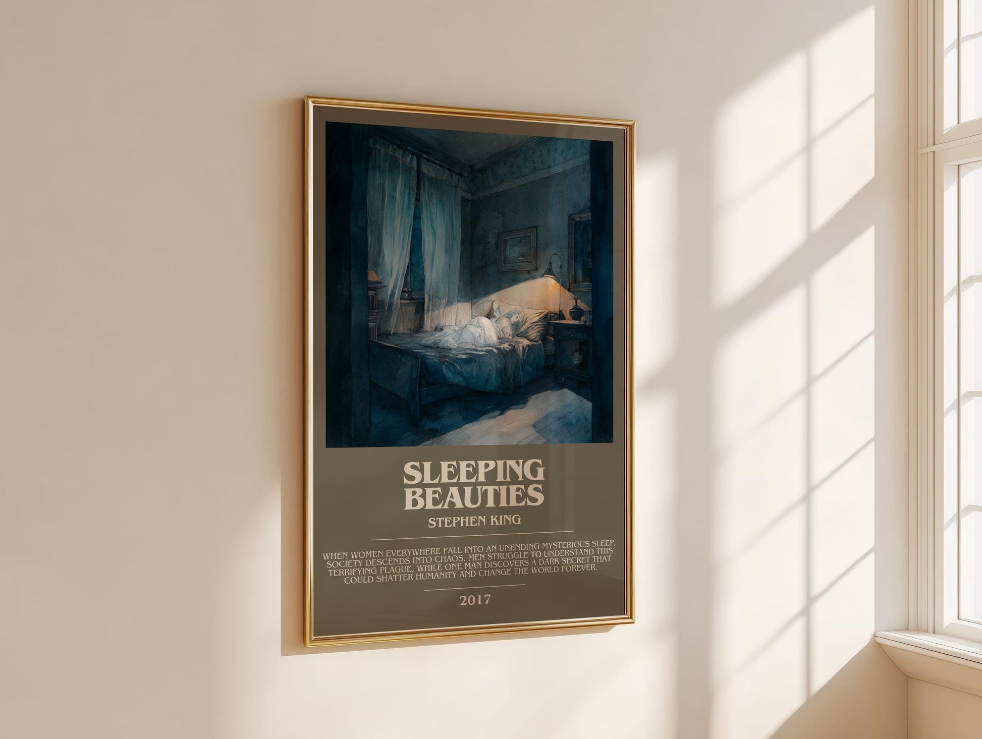 Sleeping Beauties bookish book poster framed on wall – horror wall art