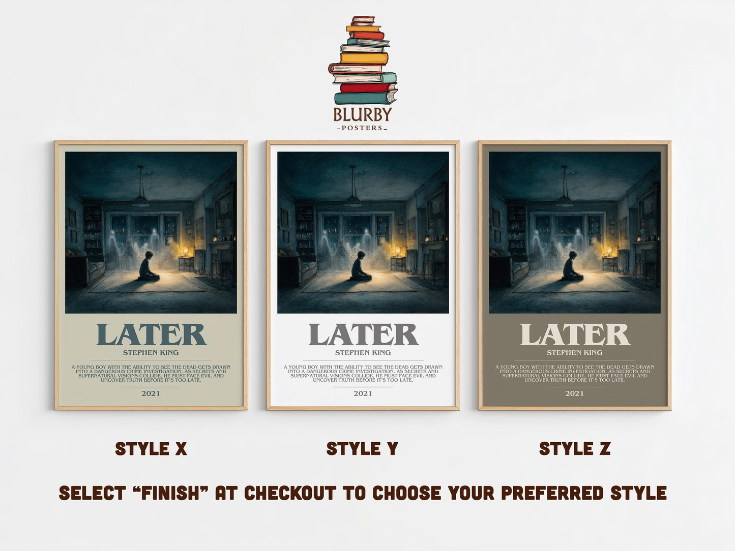Later bookish poster colour and style options – Stephen King book art