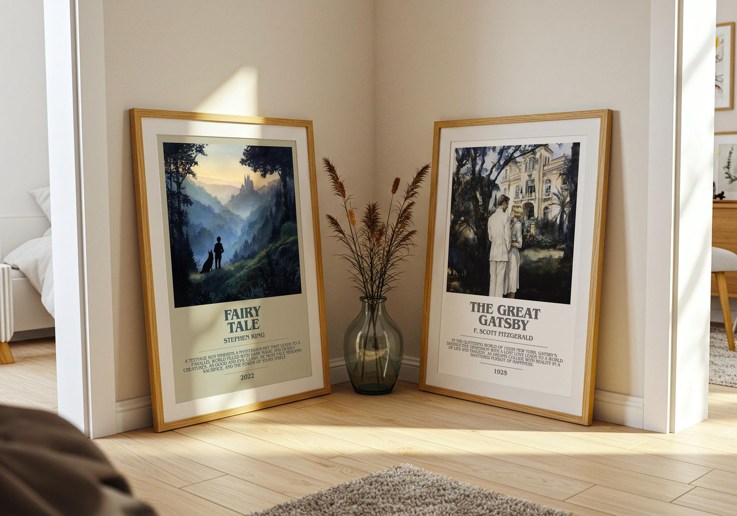 Fairy Tale bookish poster paired in gallery wall – literary art prints