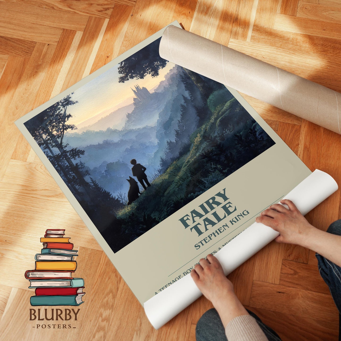 Fairy Tale book poster packaging – museum-quality print rolled in protective tube