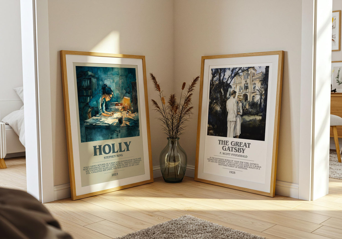 Holly bookish poster paired in gallery wall – literary art prints