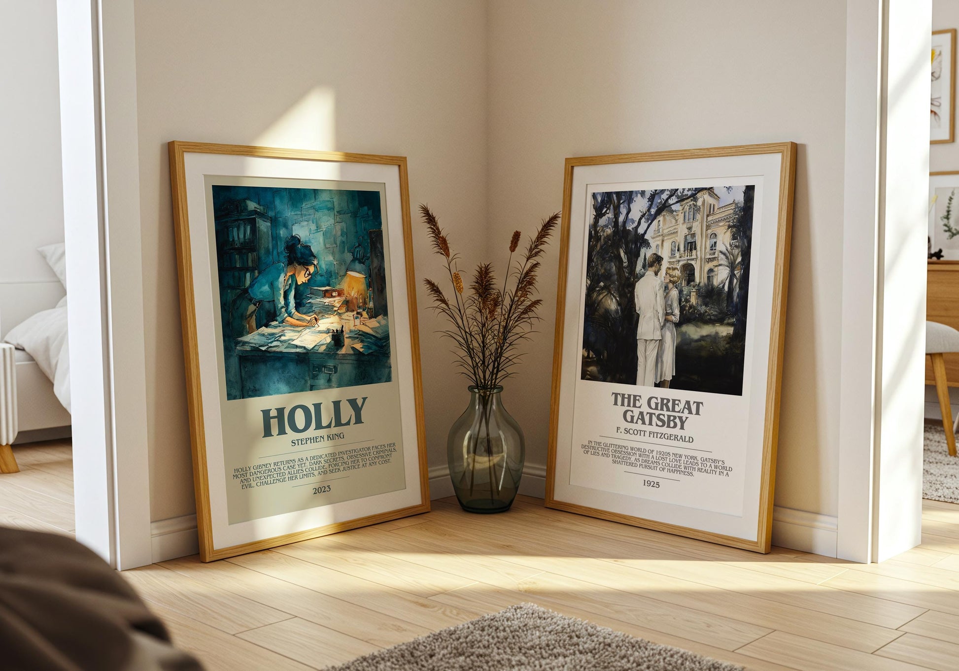 Holly bookish poster paired in gallery wall – literary art prints