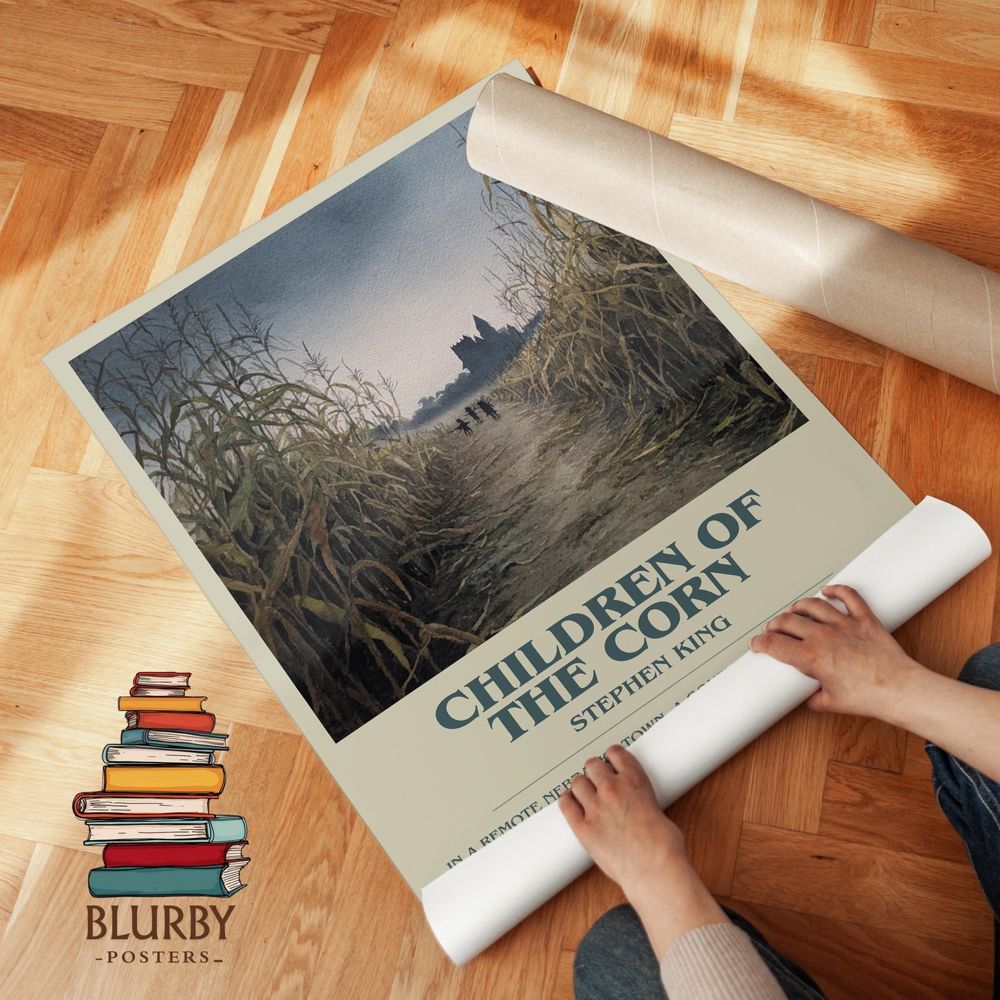 Children of the Corn book poster packaging – museum-quality print rolled in protective tube
