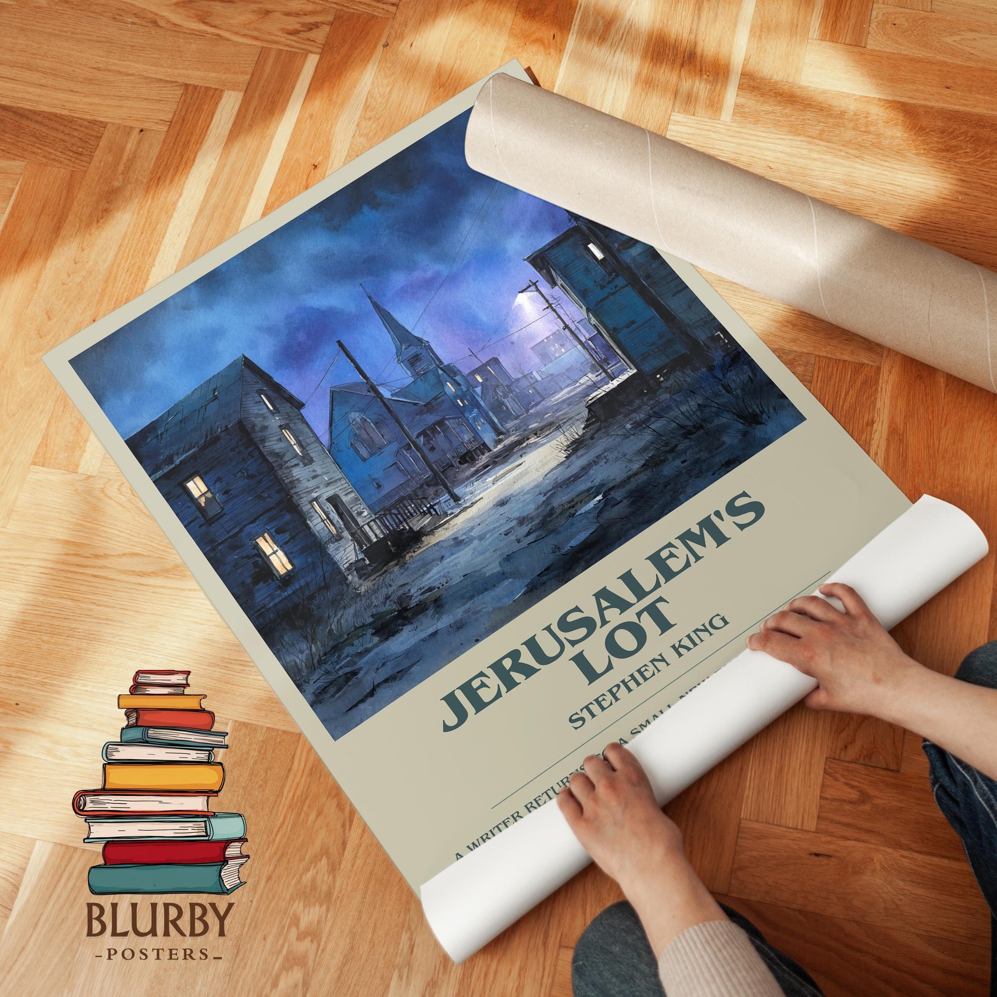 Jerusalem's Lot book poster packaging – museum-quality print rolled in protective tube