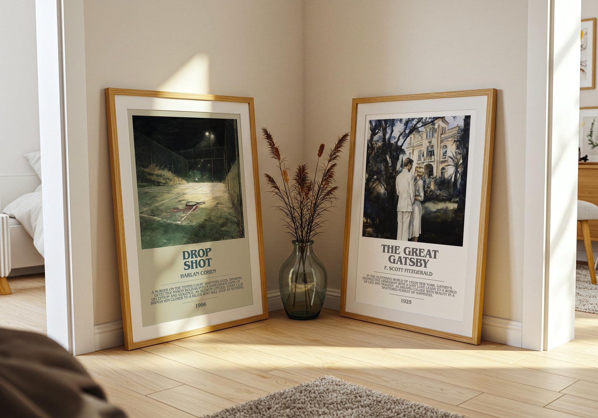 Drop Shot by Harlan Coben | Descriptive Modern Book Art | Poster