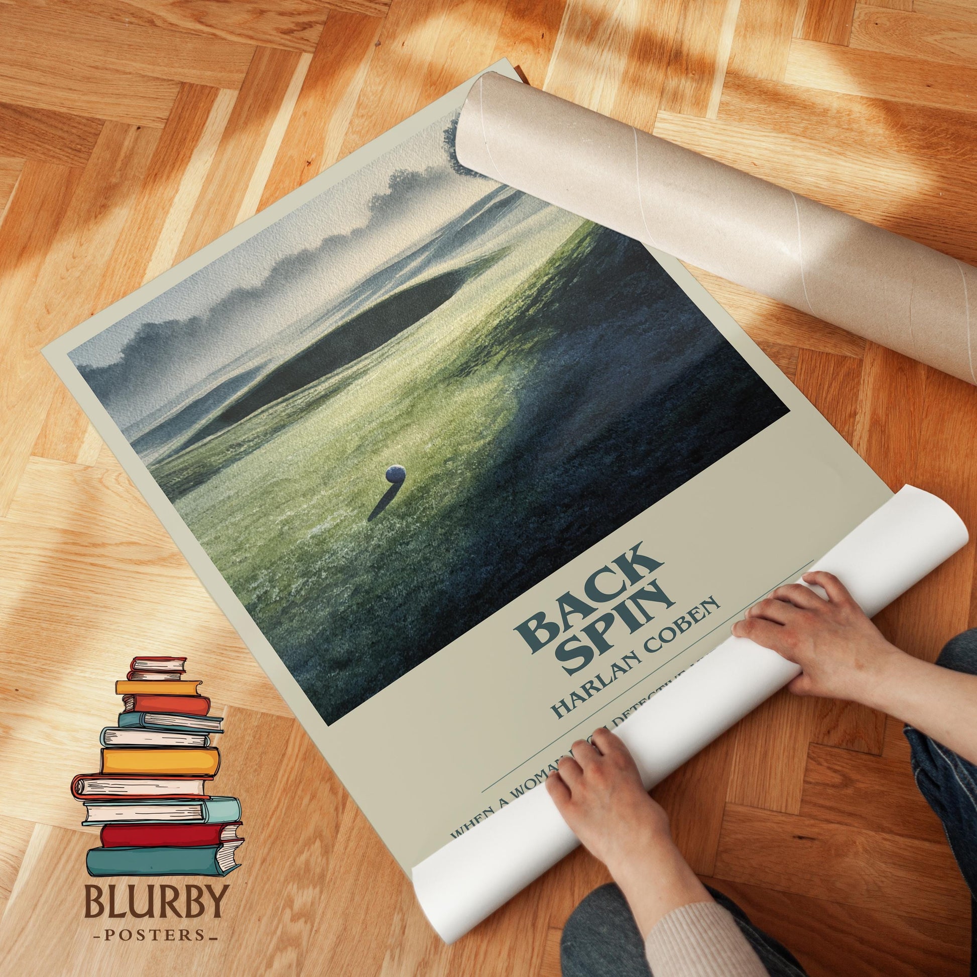 Back Spin book poster packaging – museum-quality print rolled in protective tube