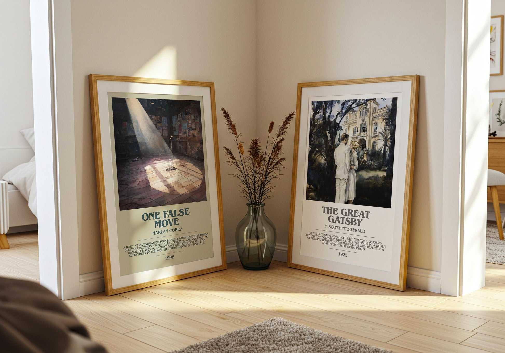 One False Move bookish poster paired in gallery wall – literary art prints