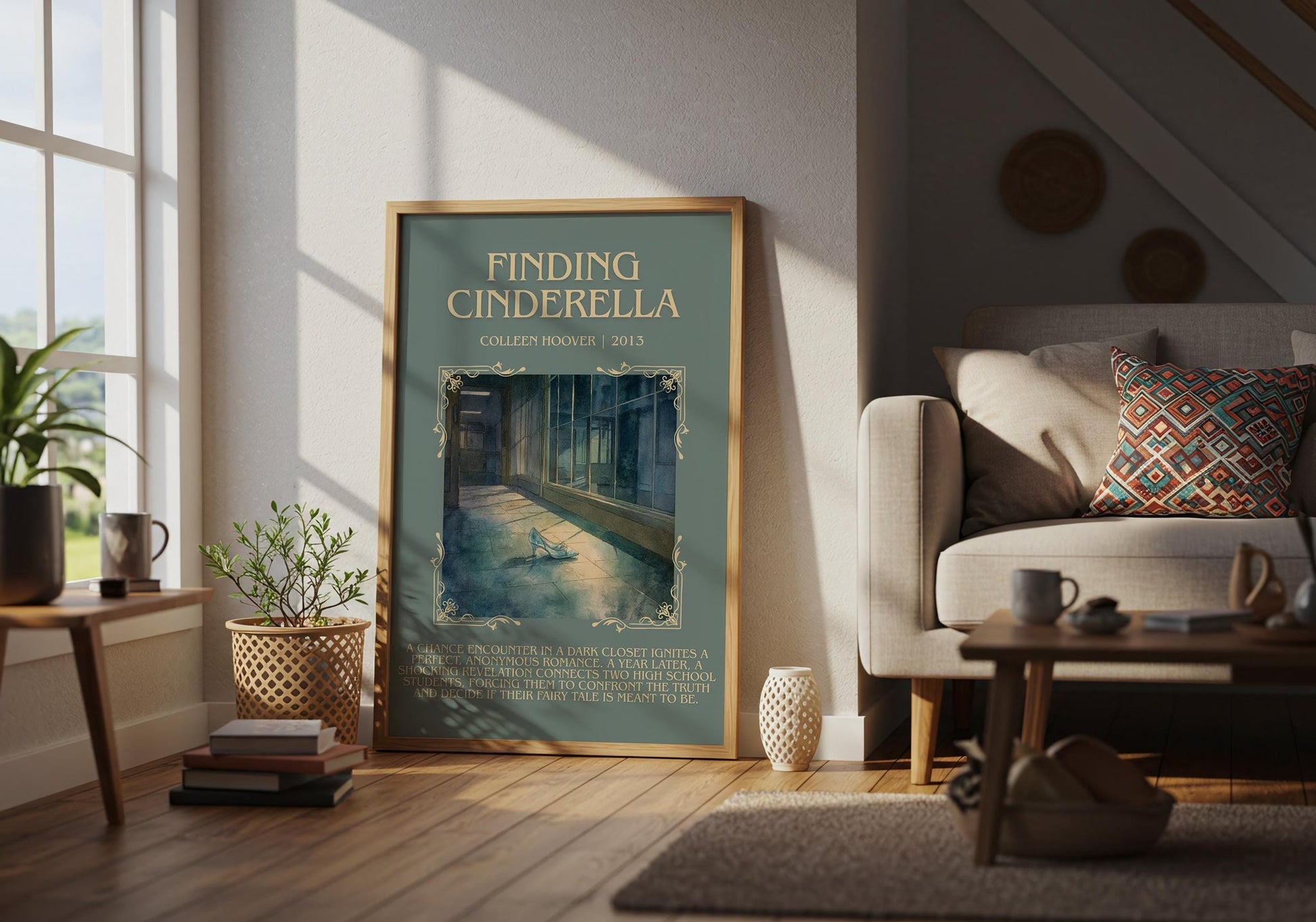 Finding Cinderella minimalist poster paired in gallery wall – literary art prints