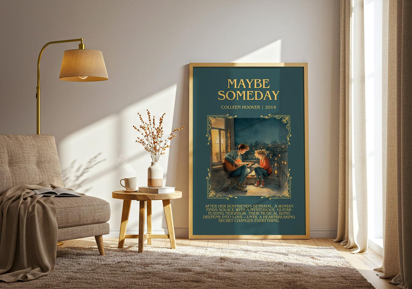 Maybe Someday minimalist poster paper finish options – matte satin gloss