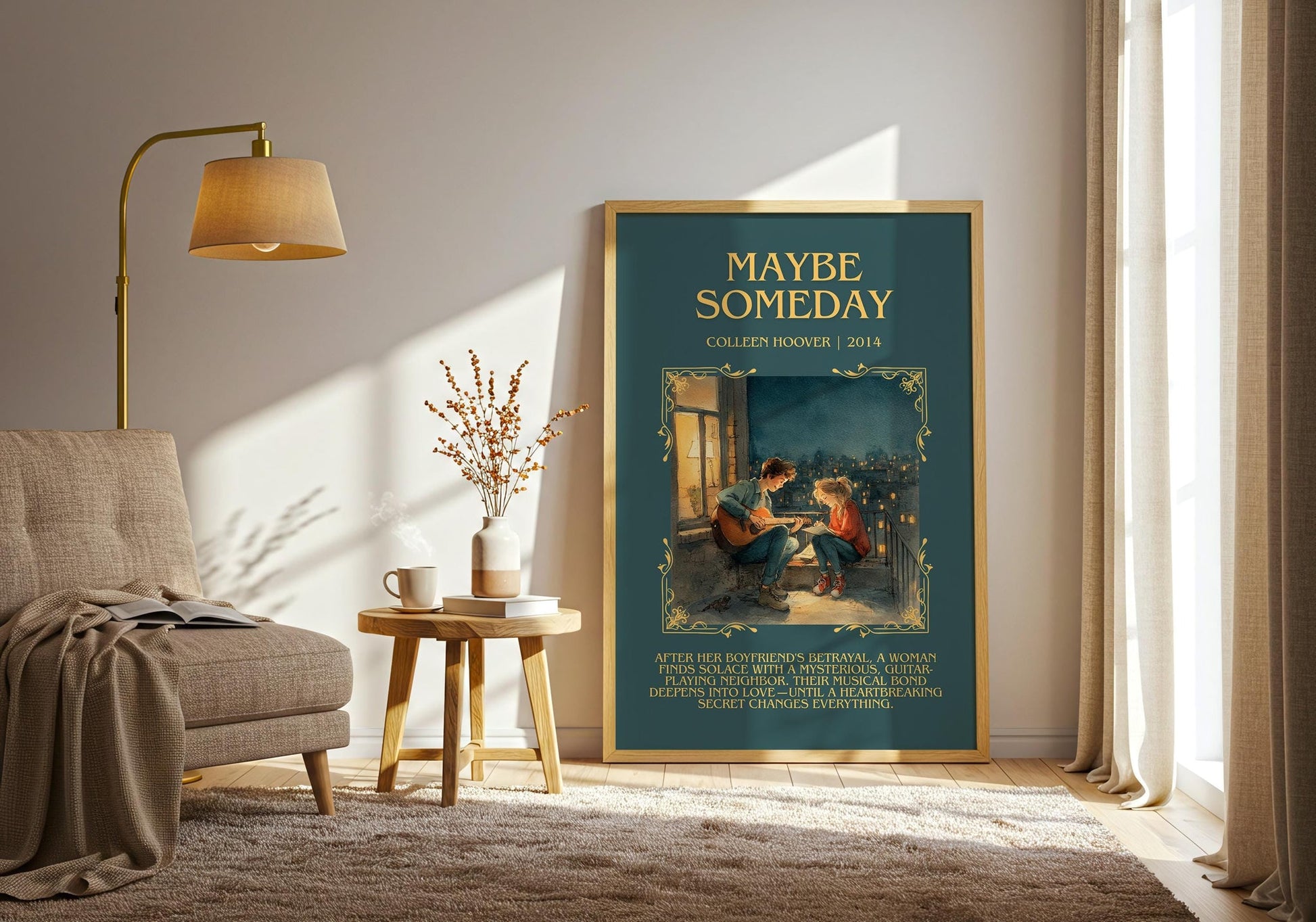 Maybe Someday minimalist poster paper finish options – matte satin gloss