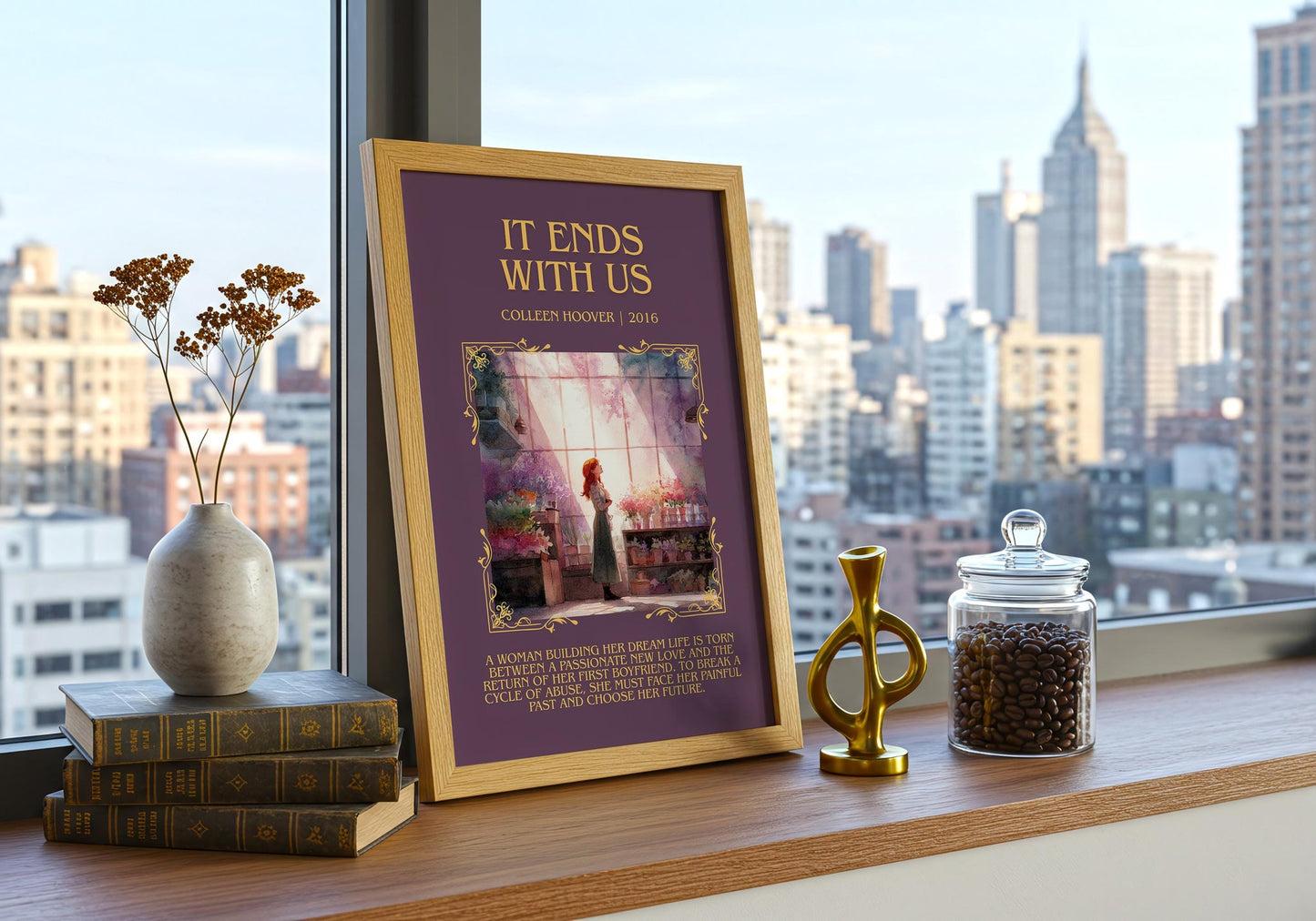 It Ends with Us by Colleen Hoover | Book Poster | Literary Art Gift For Book Lover | Novel Inspired Wall Art | Free Delivery