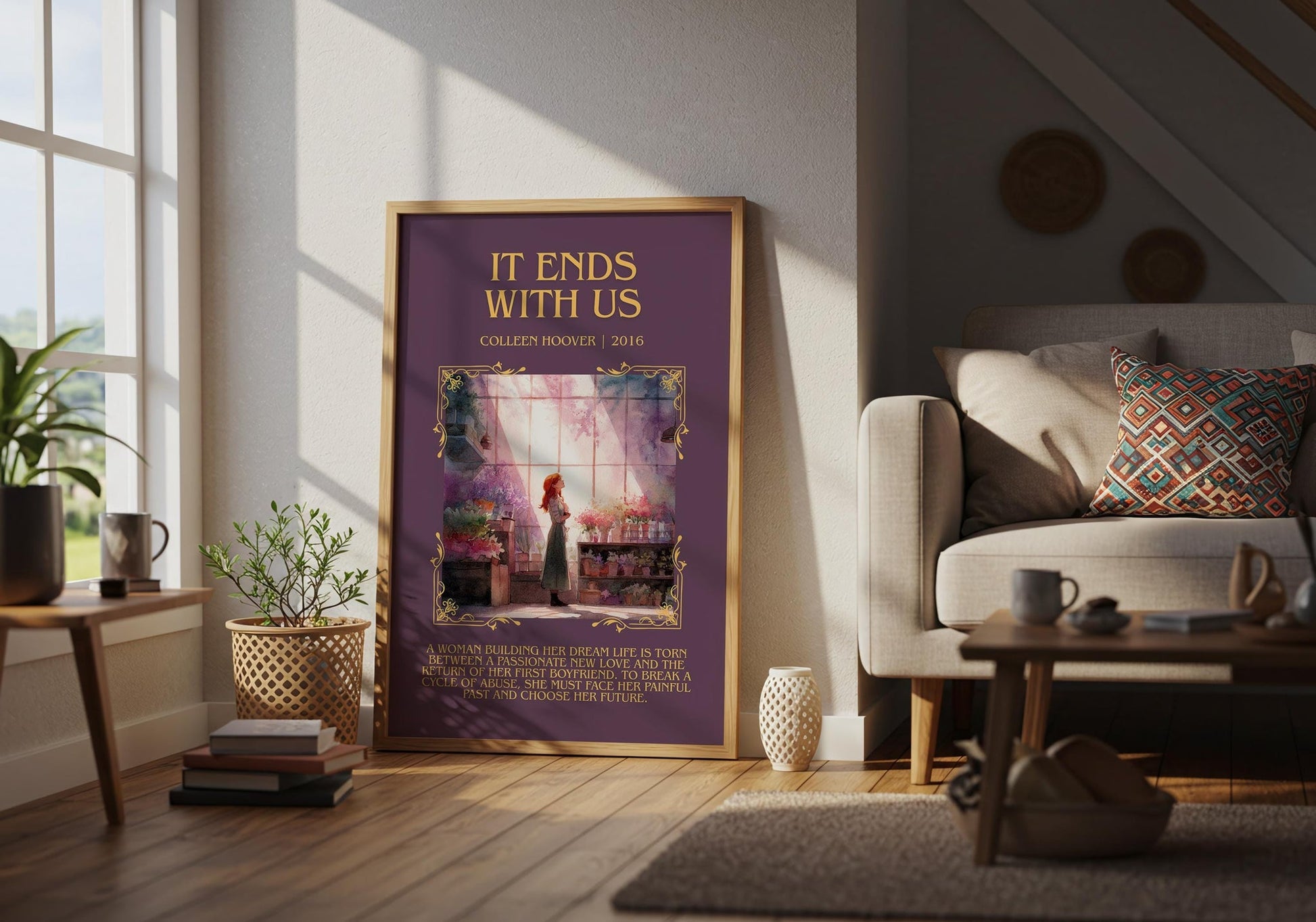 It Ends with Us by Colleen Hoover | Book Poster | Literary Art Gift For Book Lover | Novel Inspired Wall Art | Free Delivery