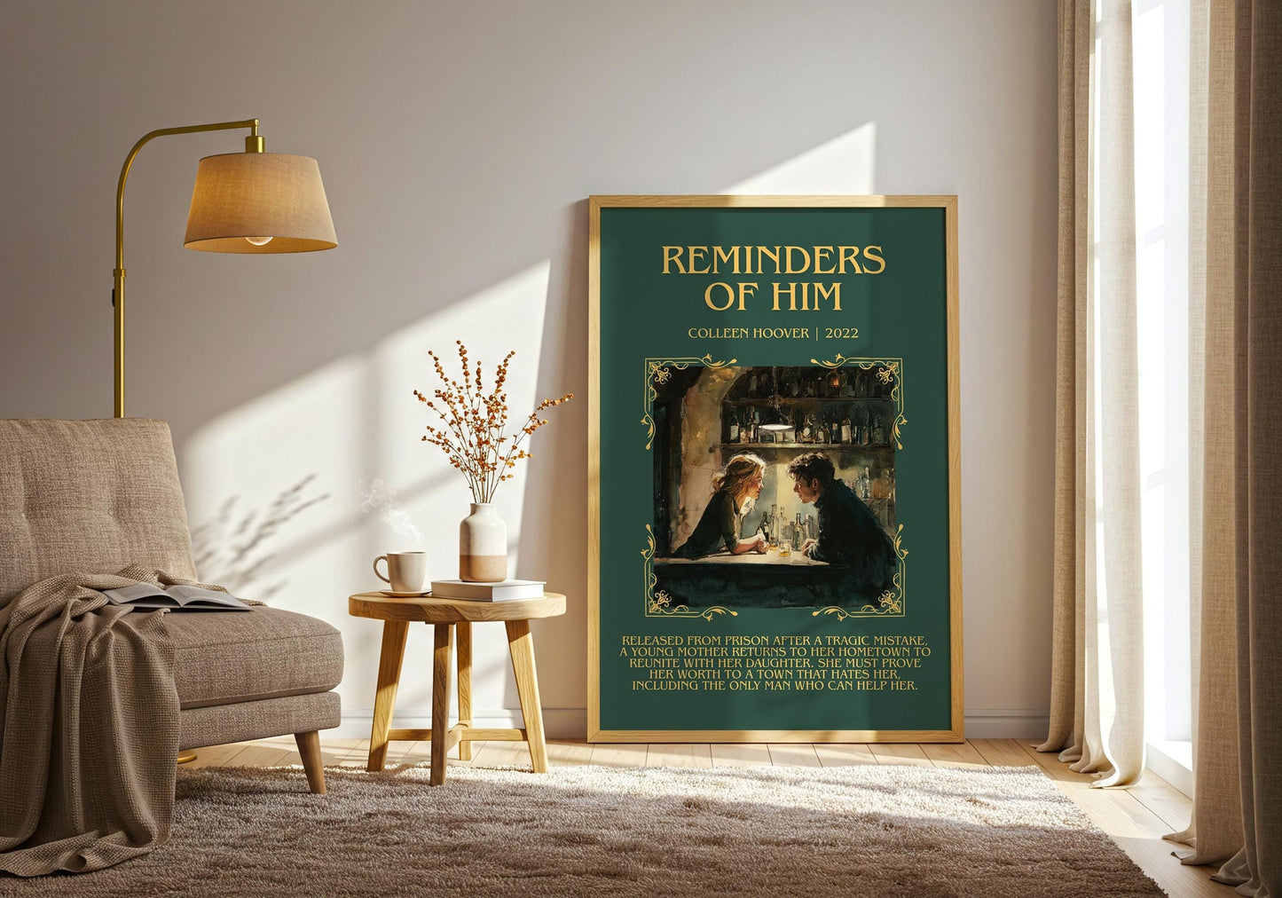 Reminders of Him minimalist poster paper finish options – matte satin gloss