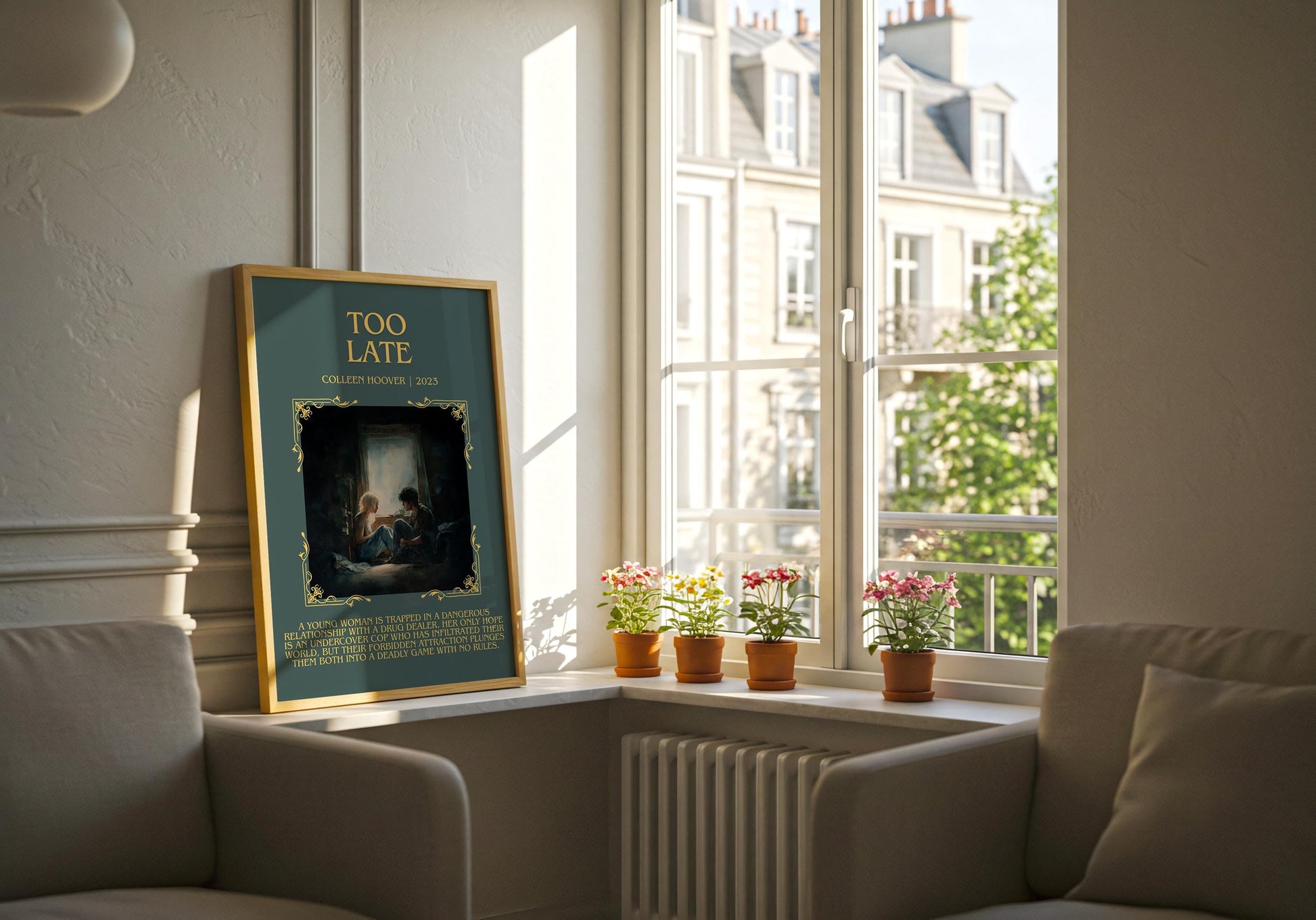 Too Late by Colleen Hoover | Book Poster | Literary Art Gift For Book Lover | Novel Inspired Wall Art | Free Delivery