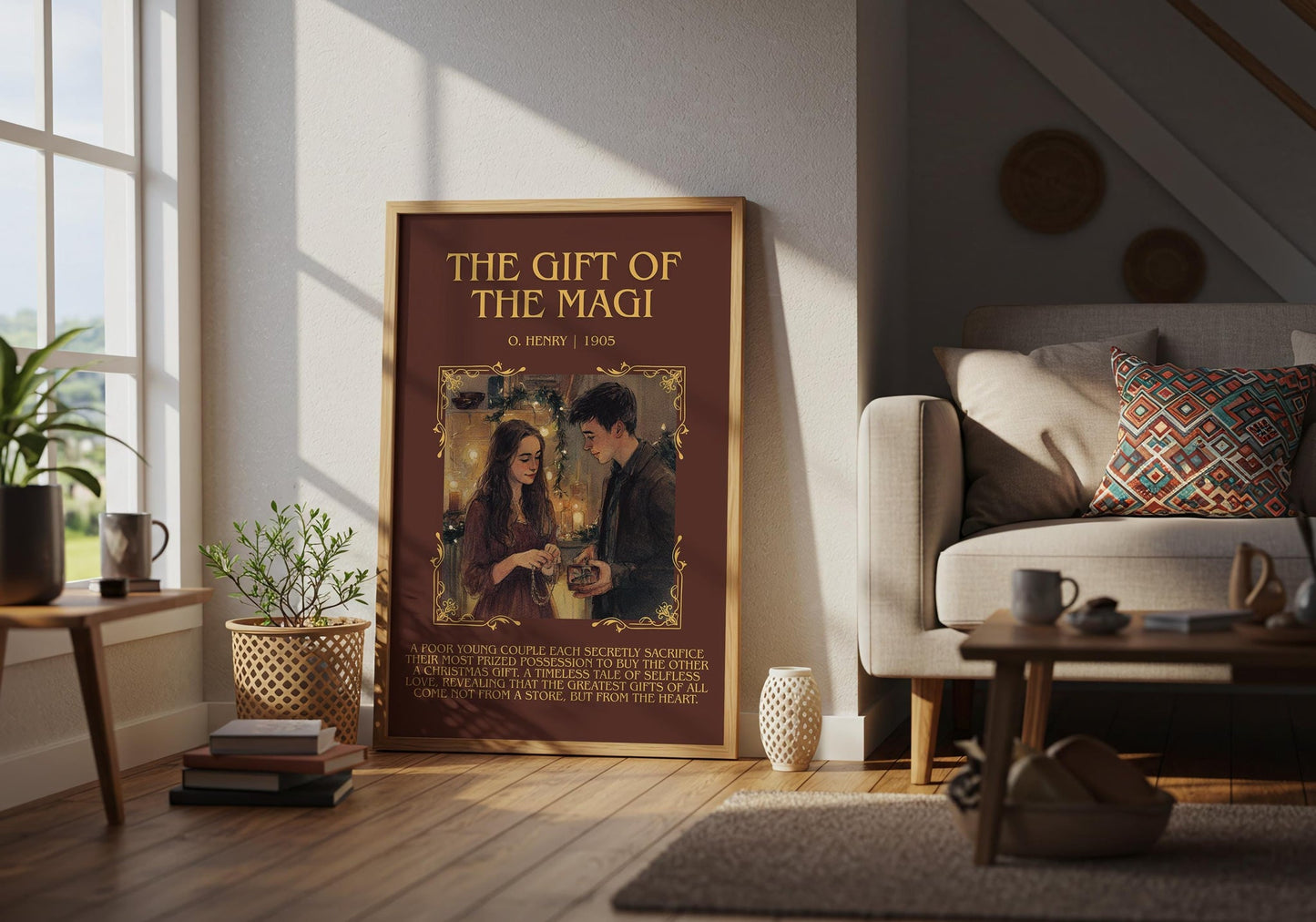 The Gift Of The Magi minimalist poster paired in gallery wall – literary art prints