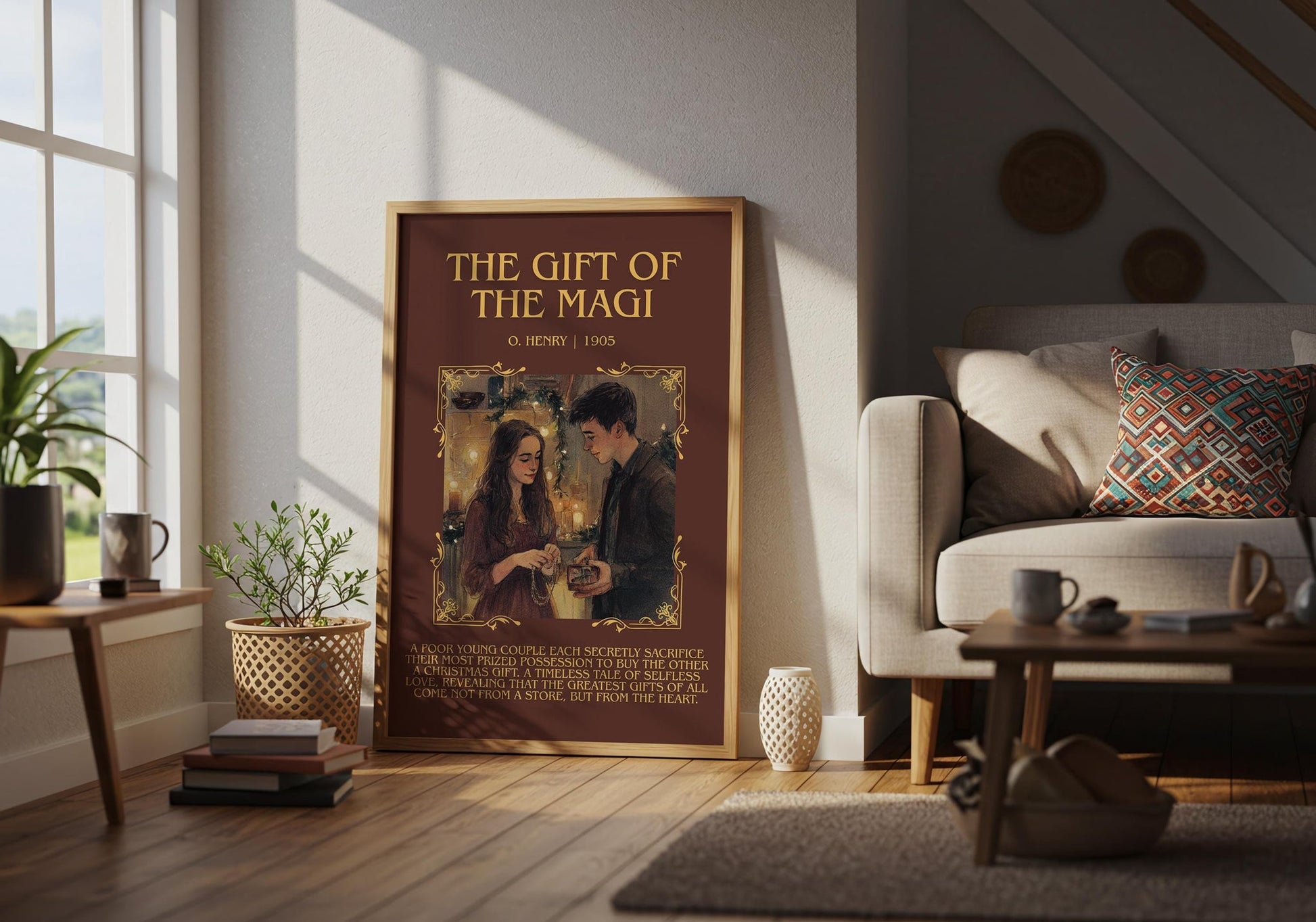 The Gift Of The Magi minimalist poster paired in gallery wall – literary art prints